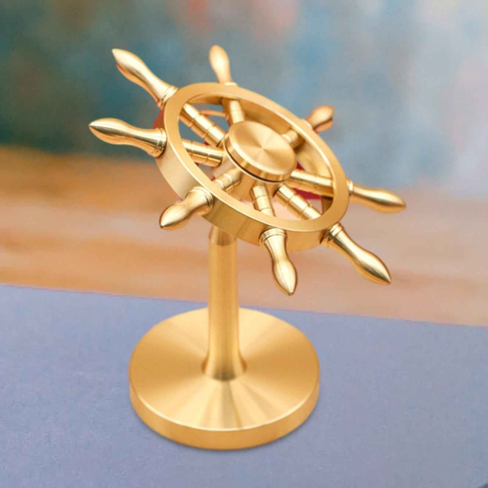Ship Steering Wheel Boat Sculpture Gift Wealth for Tea Table Bookshelf Table
