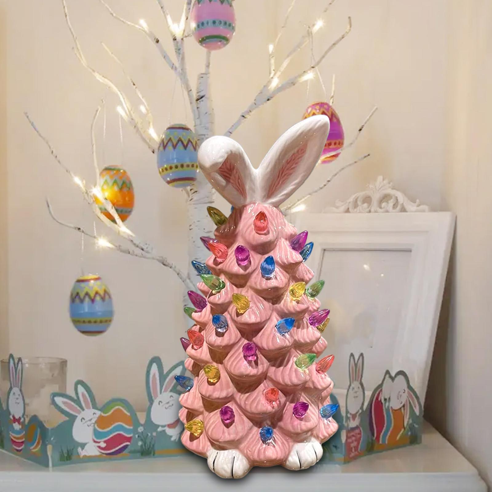 Resin Figurine Cabinet Table Centerpieces Indoor Desktop Easter Bunny Statue