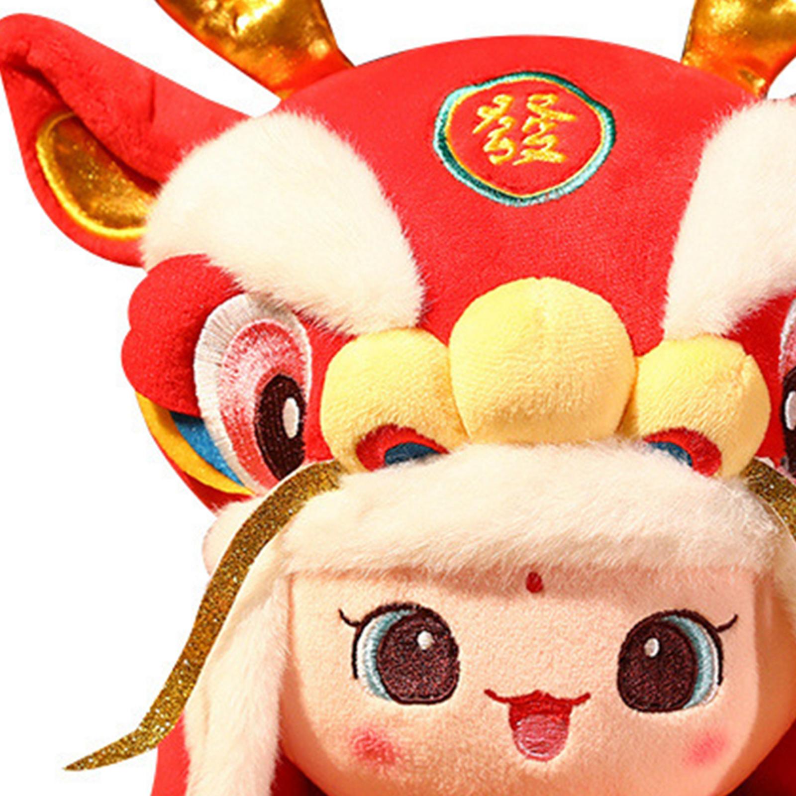 30cm Cartoon Chinese Dragon Stuffed Animal Toy Sofa Pillow for Birthday Gift