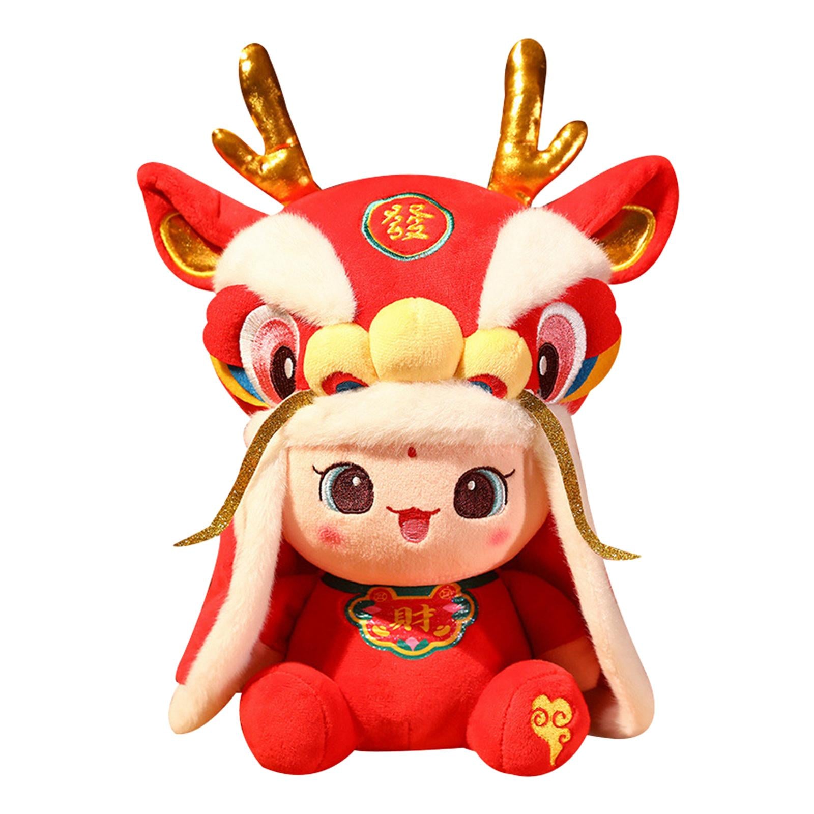 30cm Cartoon Chinese Dragon Stuffed Animal Toy Sofa Pillow for Birthday Gift