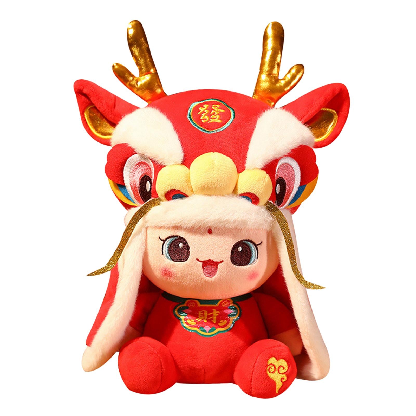 30cm Cartoon Chinese Dragon Stuffed Animal Toy Sofa Pillow for Birthday Gift
