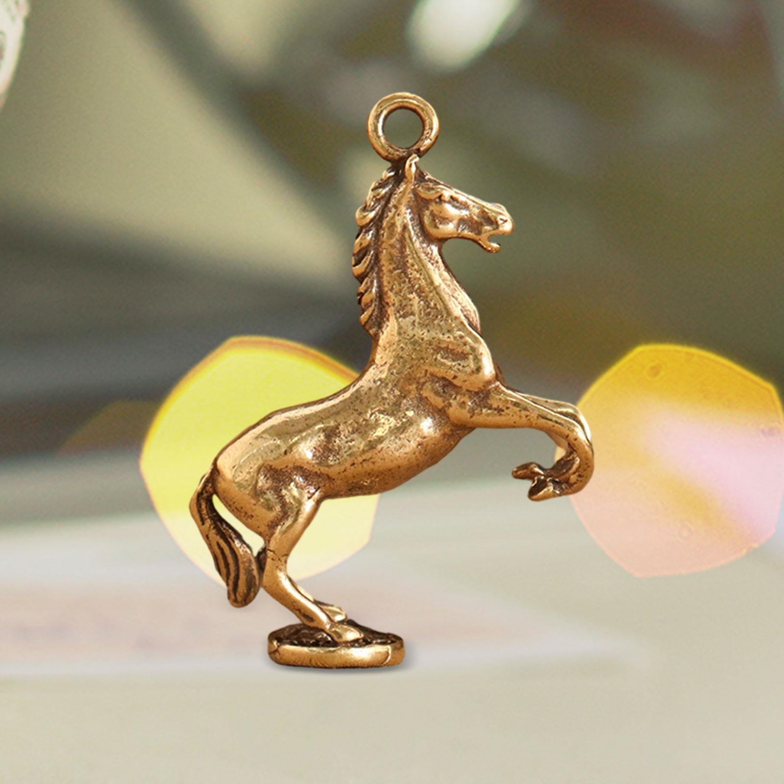 Horse Hanging Ornament Lightweight Gift Brass Keyrings for Office Home Women