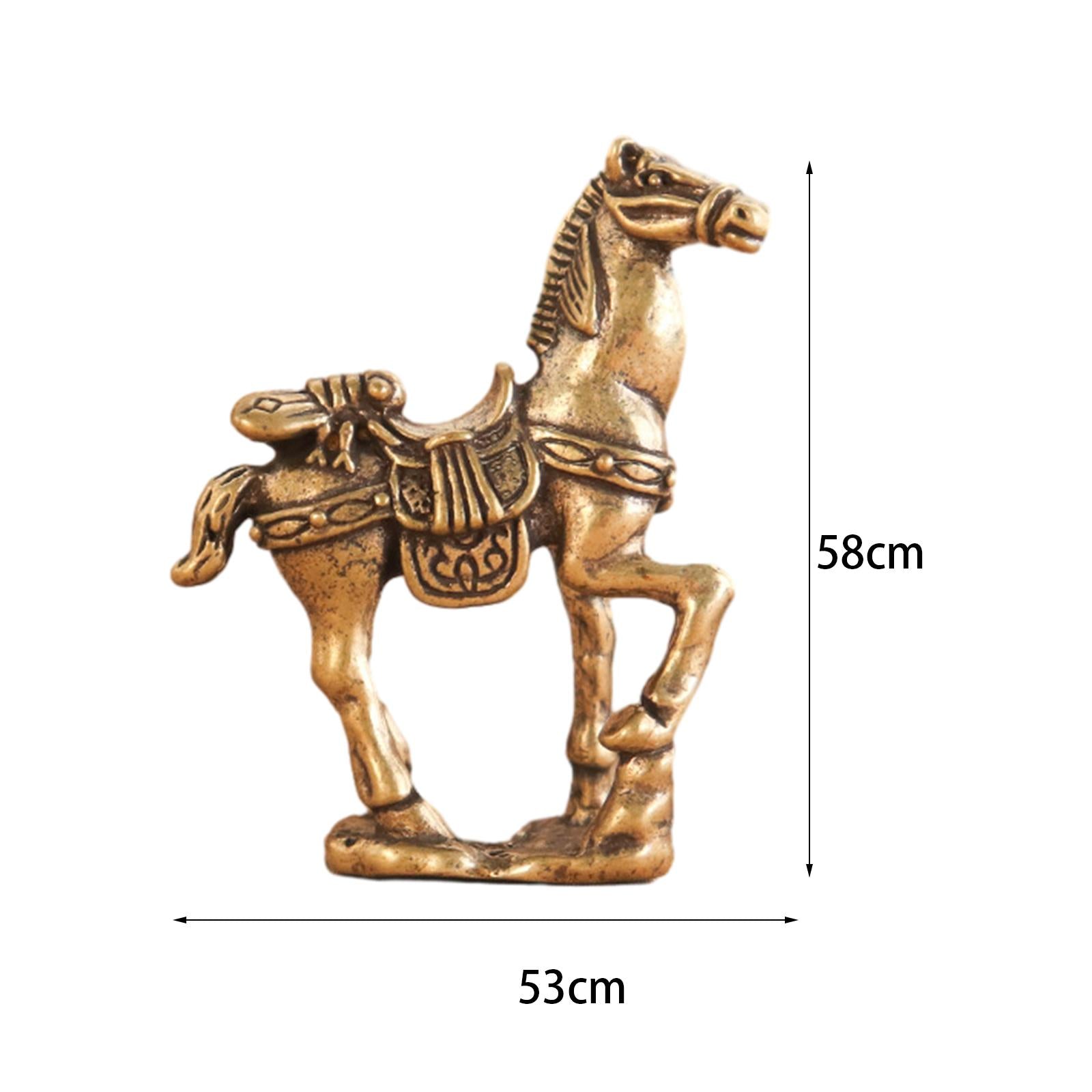 Horse Figurine Home Decorations Retro Horse Statue for Table Decor Bookshelf
