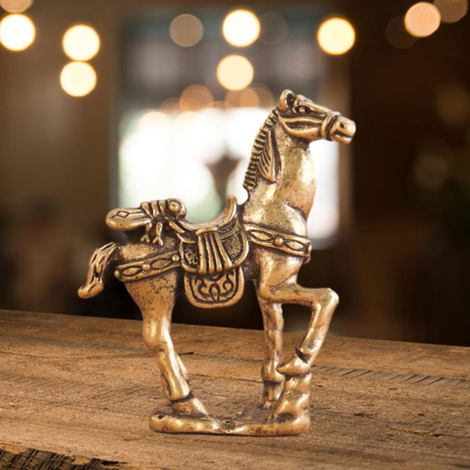 Horse Figurine Home Decorations Retro Horse Statue for Table Decor Bookshelf