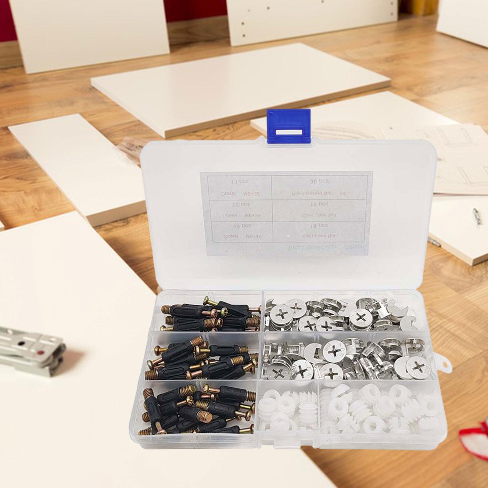 108Pcs Furniture Connection Fittings Kit Furniture Fasteners Joint Connector