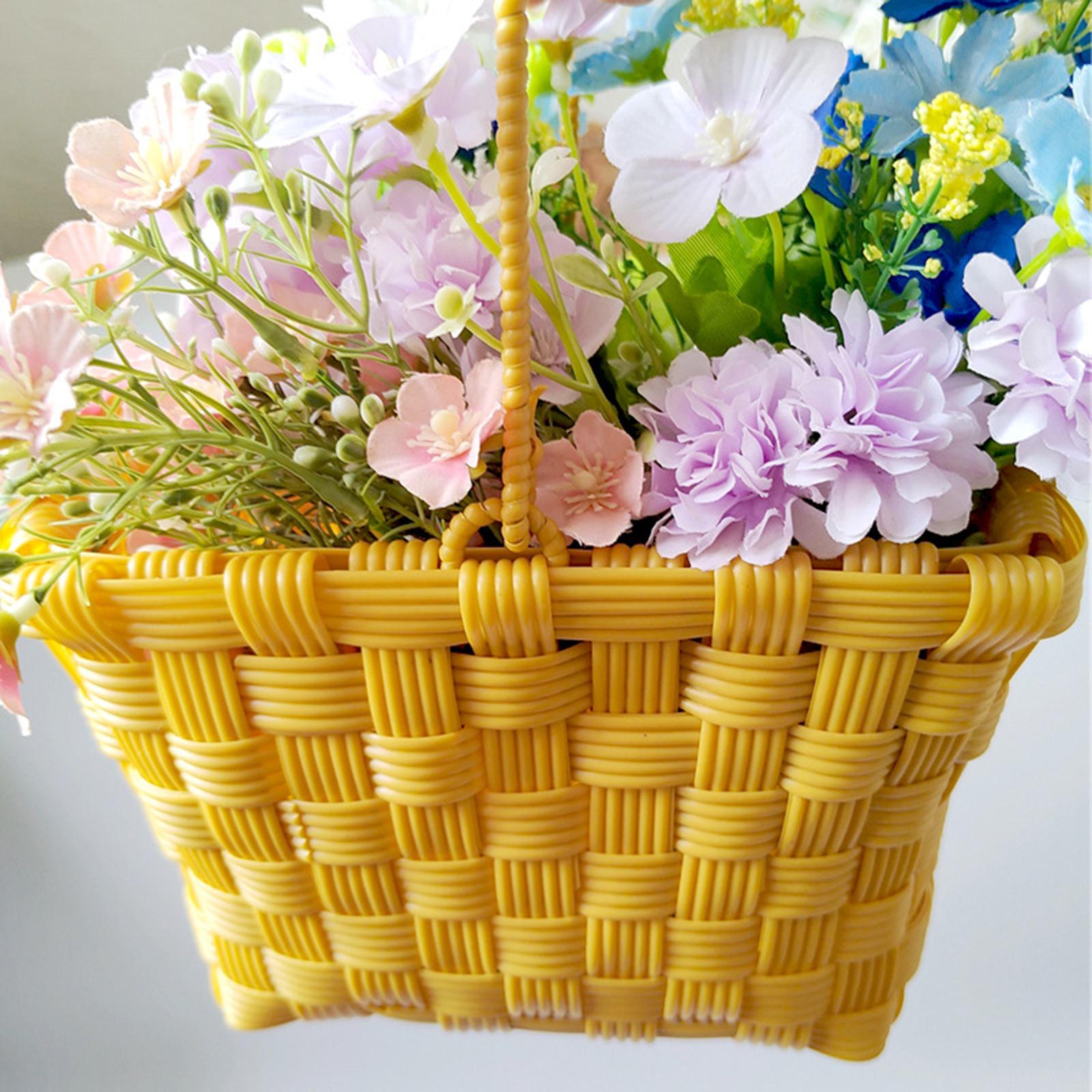 Flower Girl Basket with Handles Gifts Picnic Basket for Picnics Wedding Kids