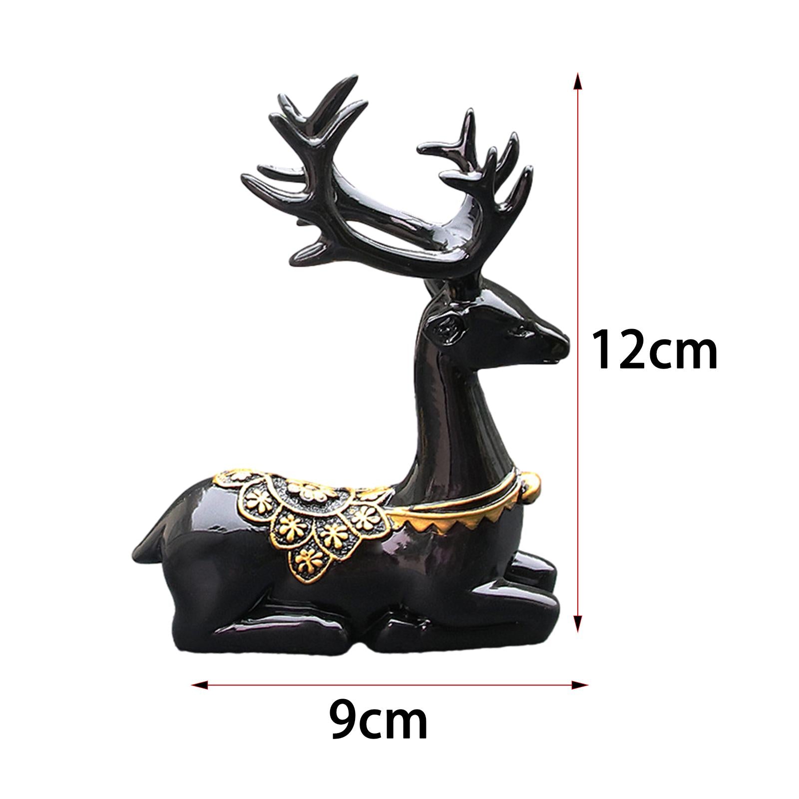 Car Statue Artwork Desktop Resin Figurine for Animals Lovers Tabletop Office black
