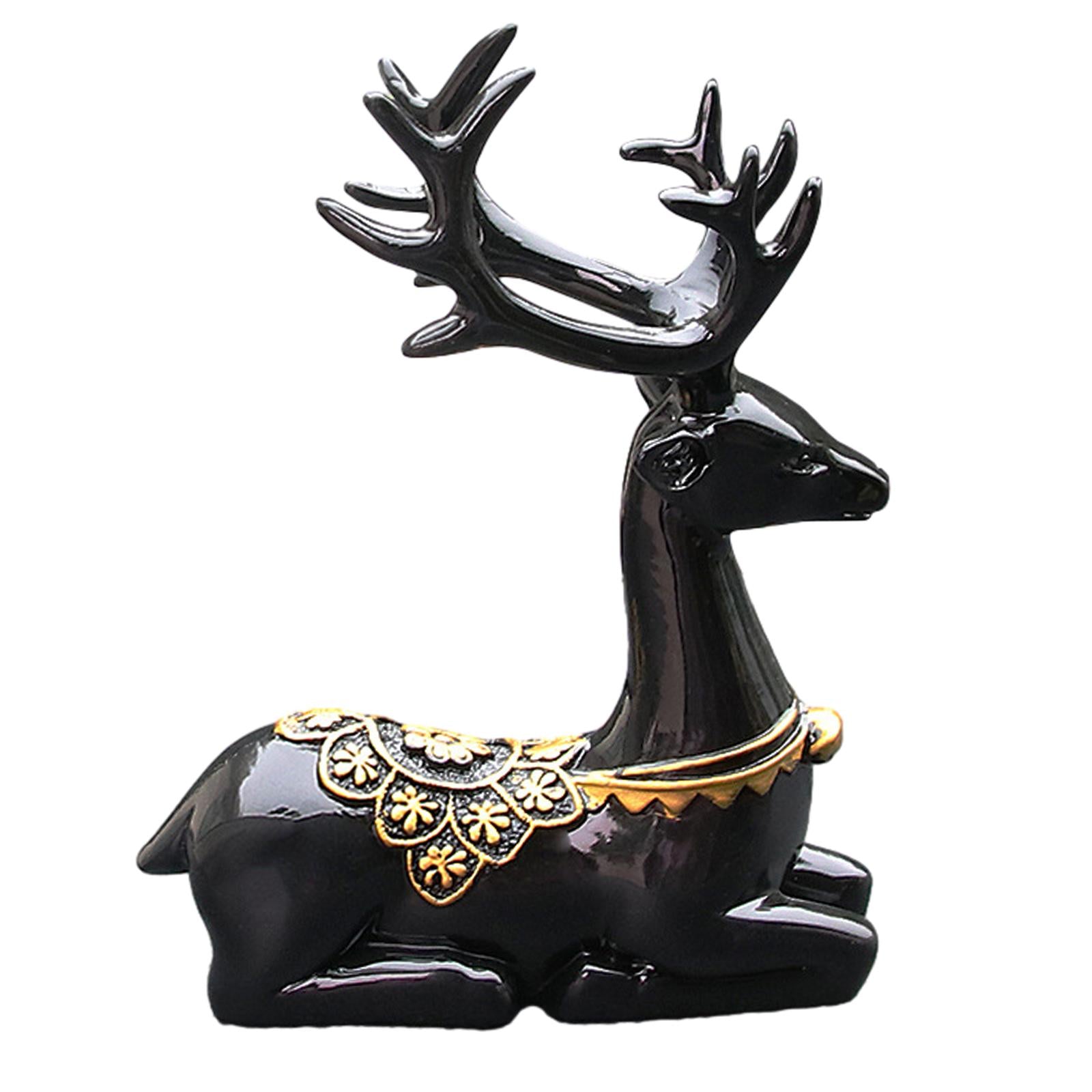 Car Statue Artwork Desktop Resin Figurine for Animals Lovers Tabletop Office black