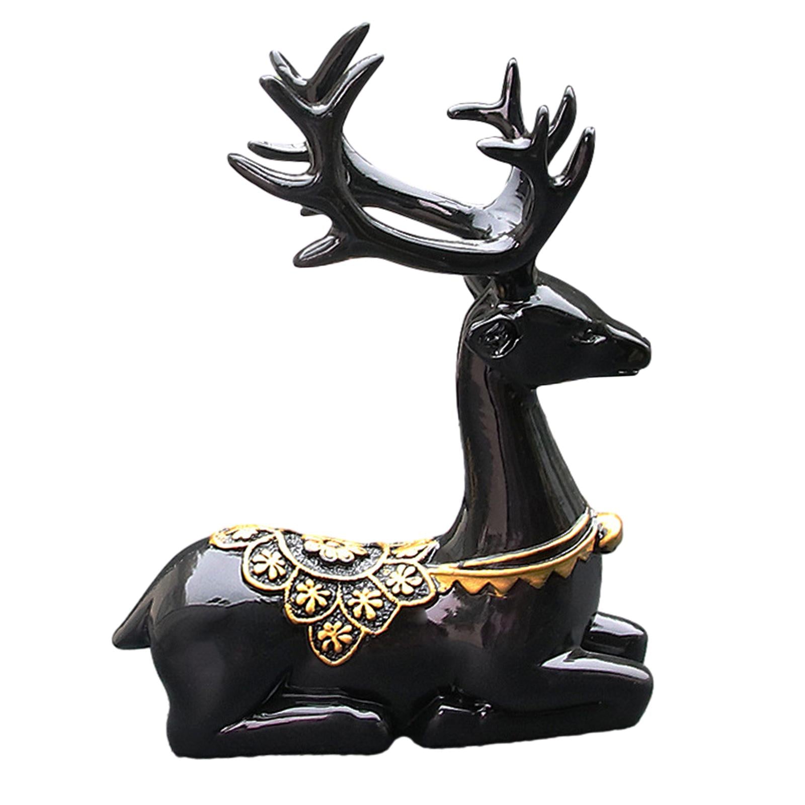 Car Statue Artwork Desktop Resin Figurine for Animals Lovers Tabletop Office black