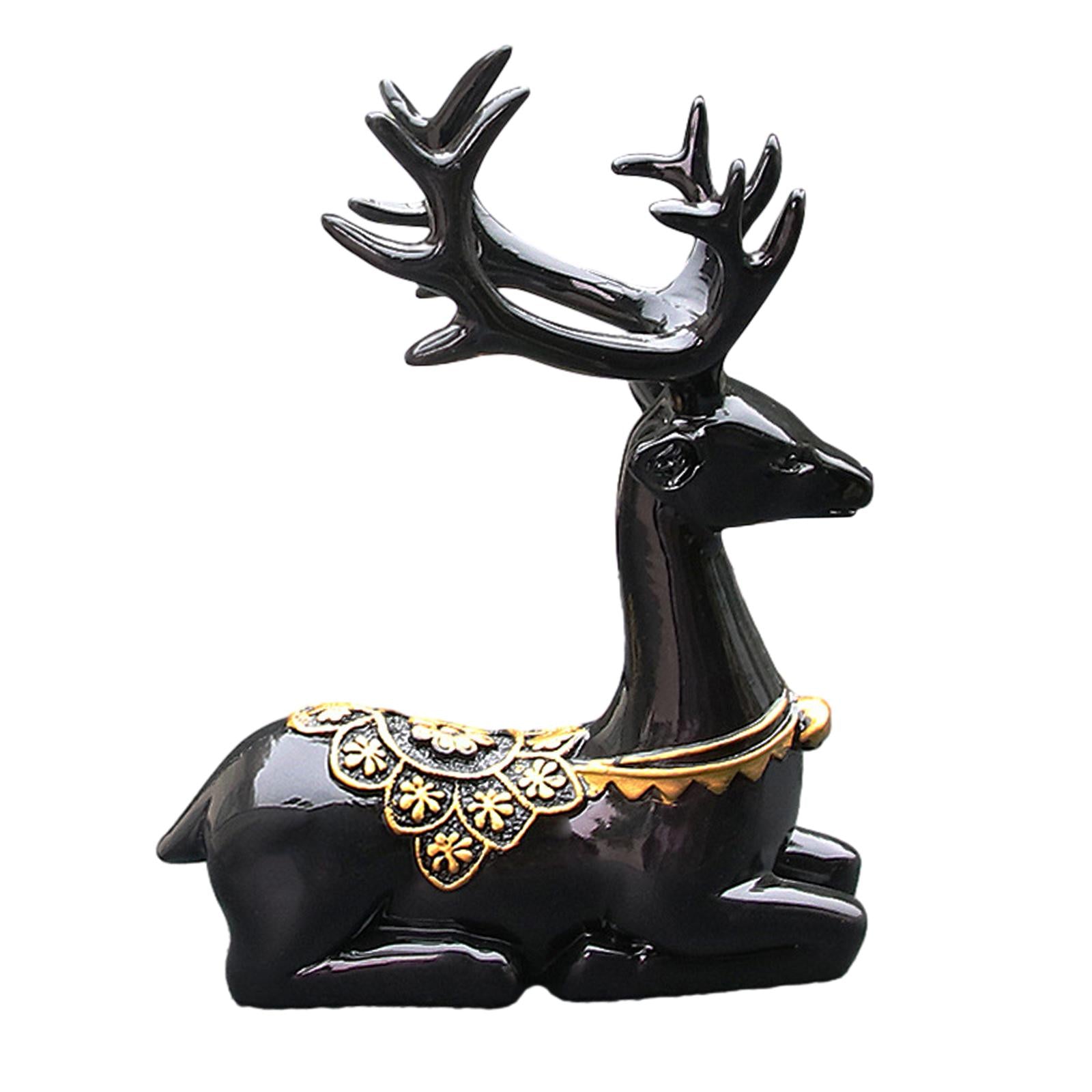 Car Statue Artwork Desktop Resin Figurine for Animals Lovers Tabletop Office black