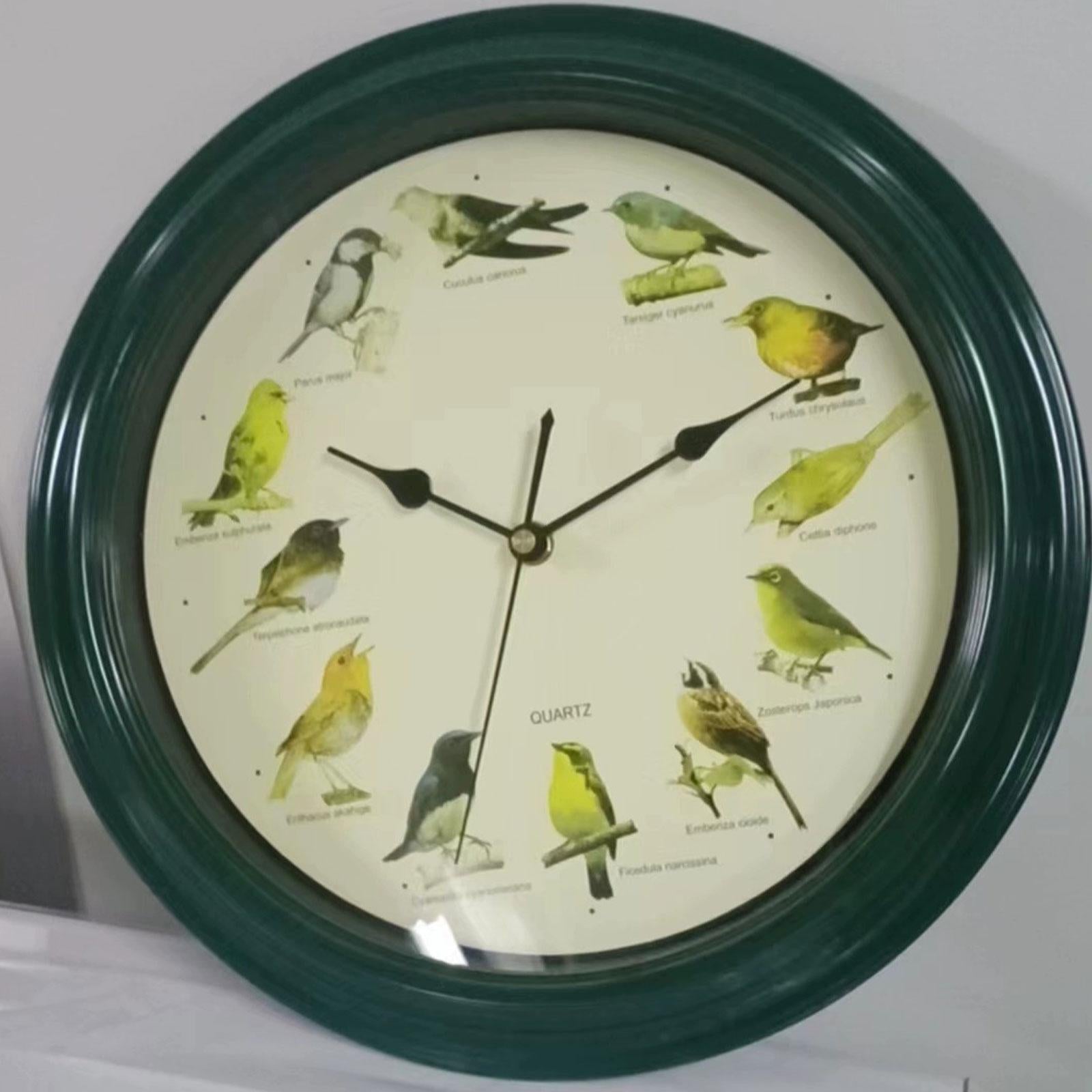Singing Bird Wall Clock Modern Melody Clock for Dining Room Farmhouse Office