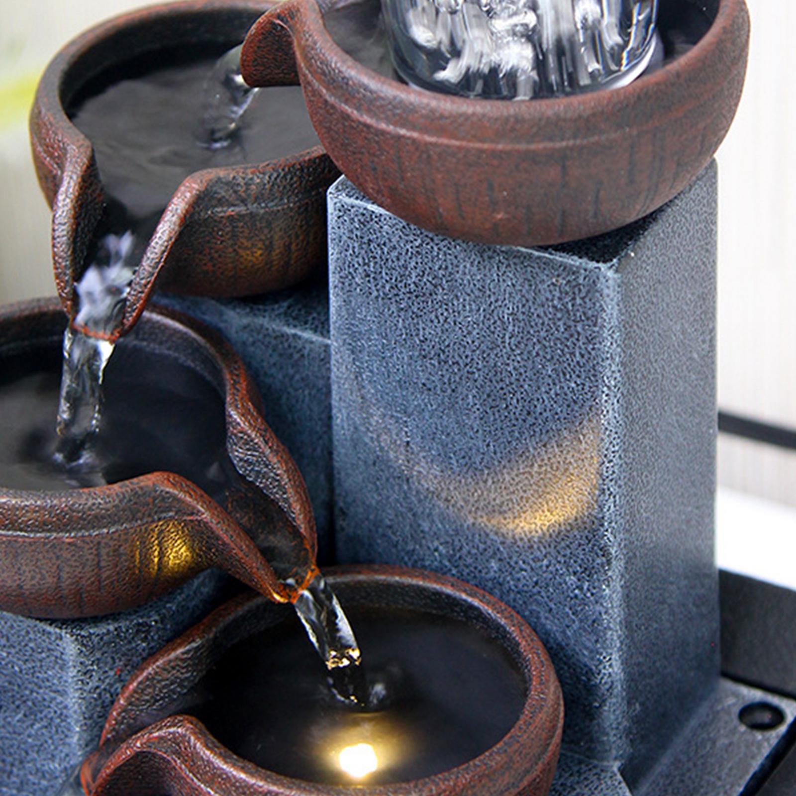 Tabletop Fountain Yoga Meditation Relaxing Bedroom Indoor Waterfall Fountain