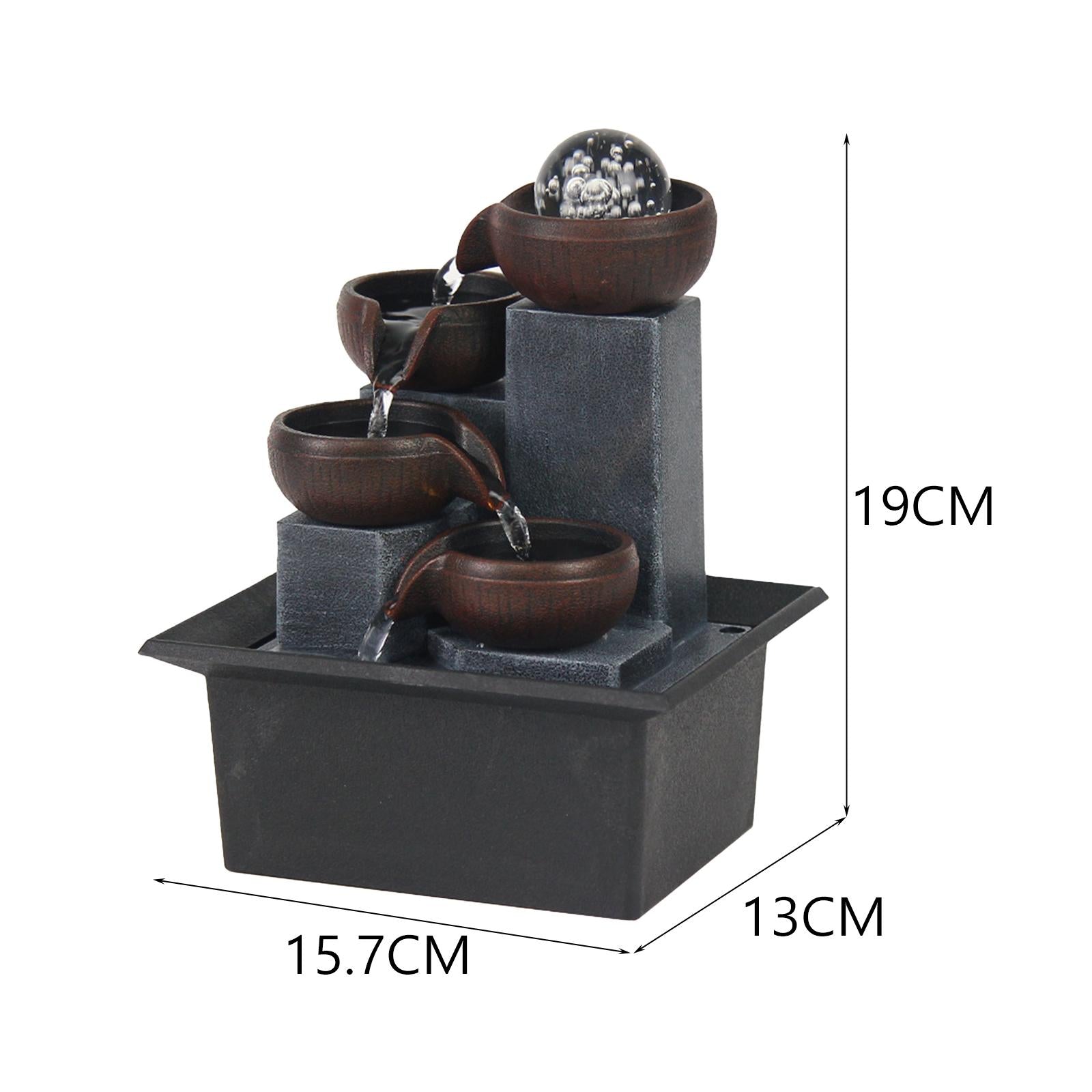 Tabletop Fountain Yoga Meditation Relaxing Bedroom Indoor Waterfall Fountain
