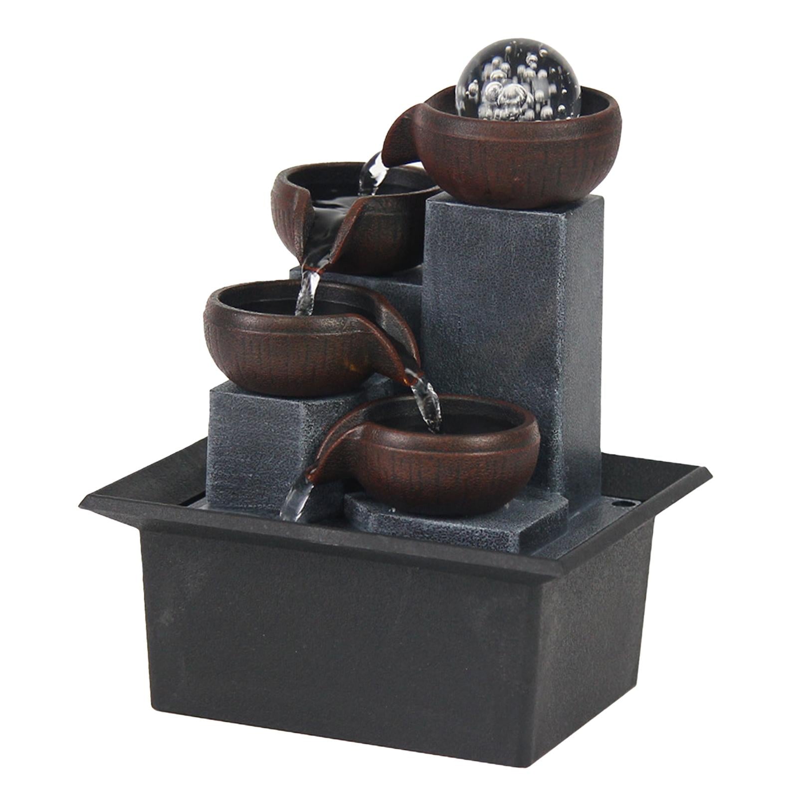 Tabletop Fountain Yoga Meditation Relaxing Bedroom Indoor Waterfall Fountain