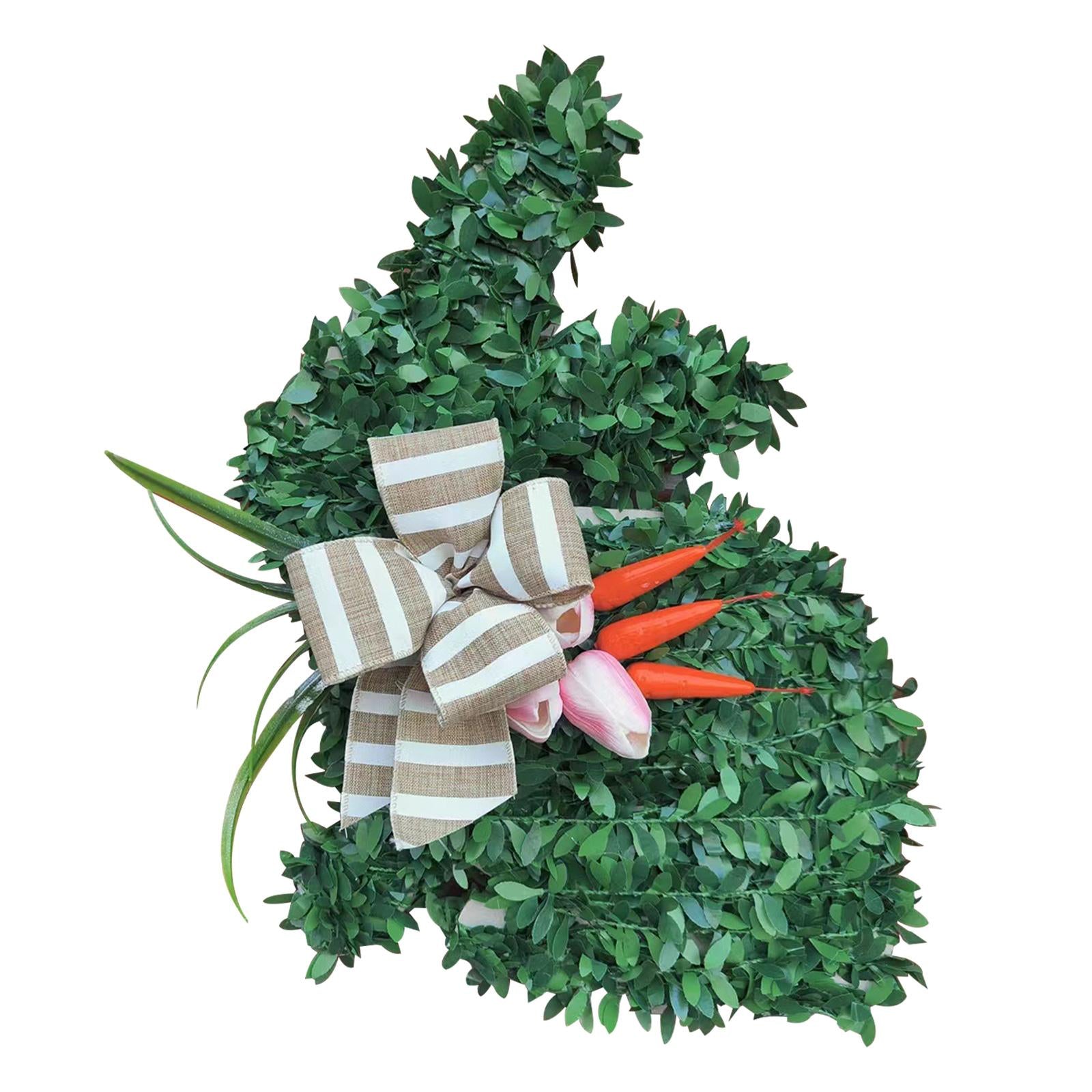 Easter Bunny Wreath Decorative Artificial Garland for Party Window Farmhouse