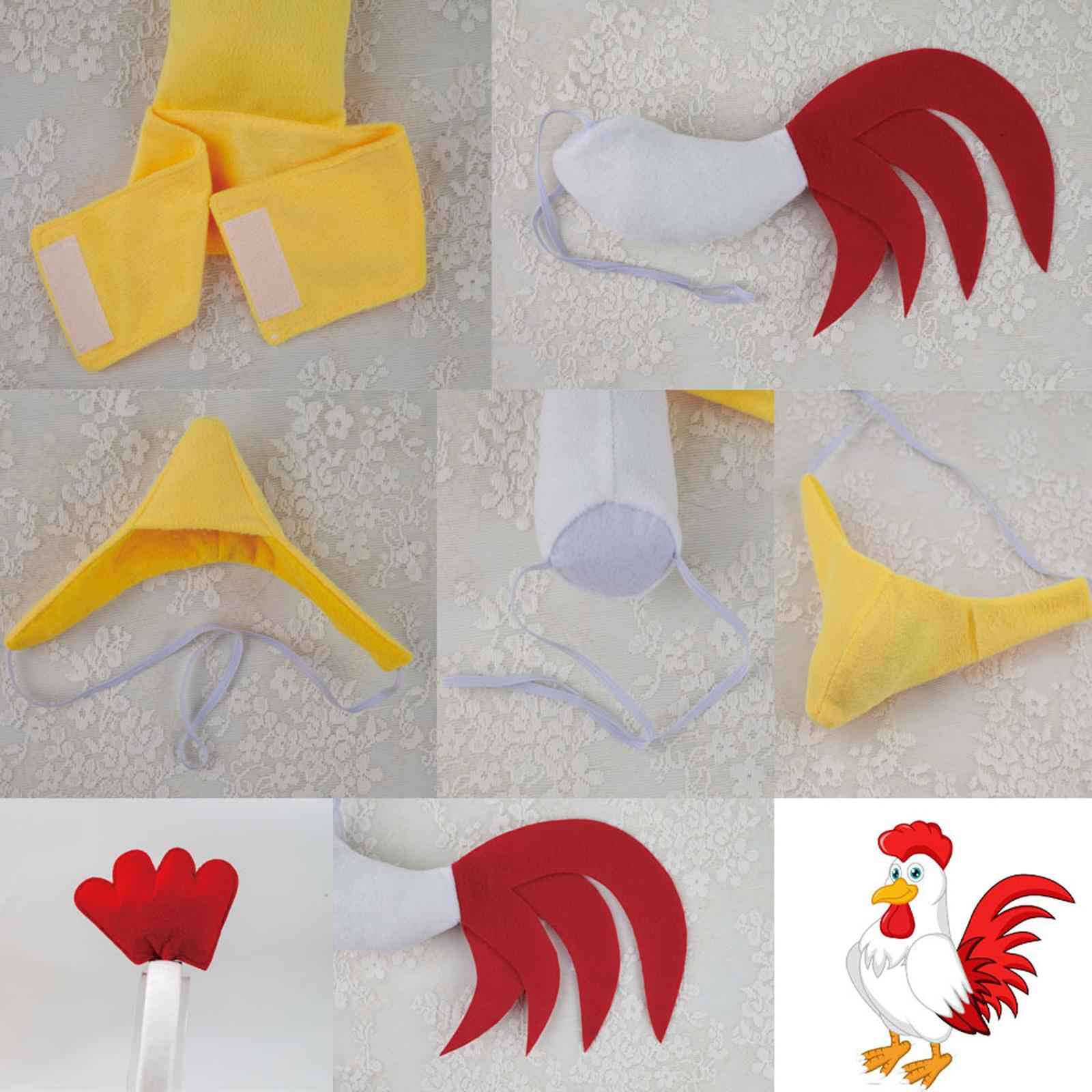 Chicken Animal Costume Cute Easter Chicken Head Hoop Set for Holiday Cosplay 5 piece