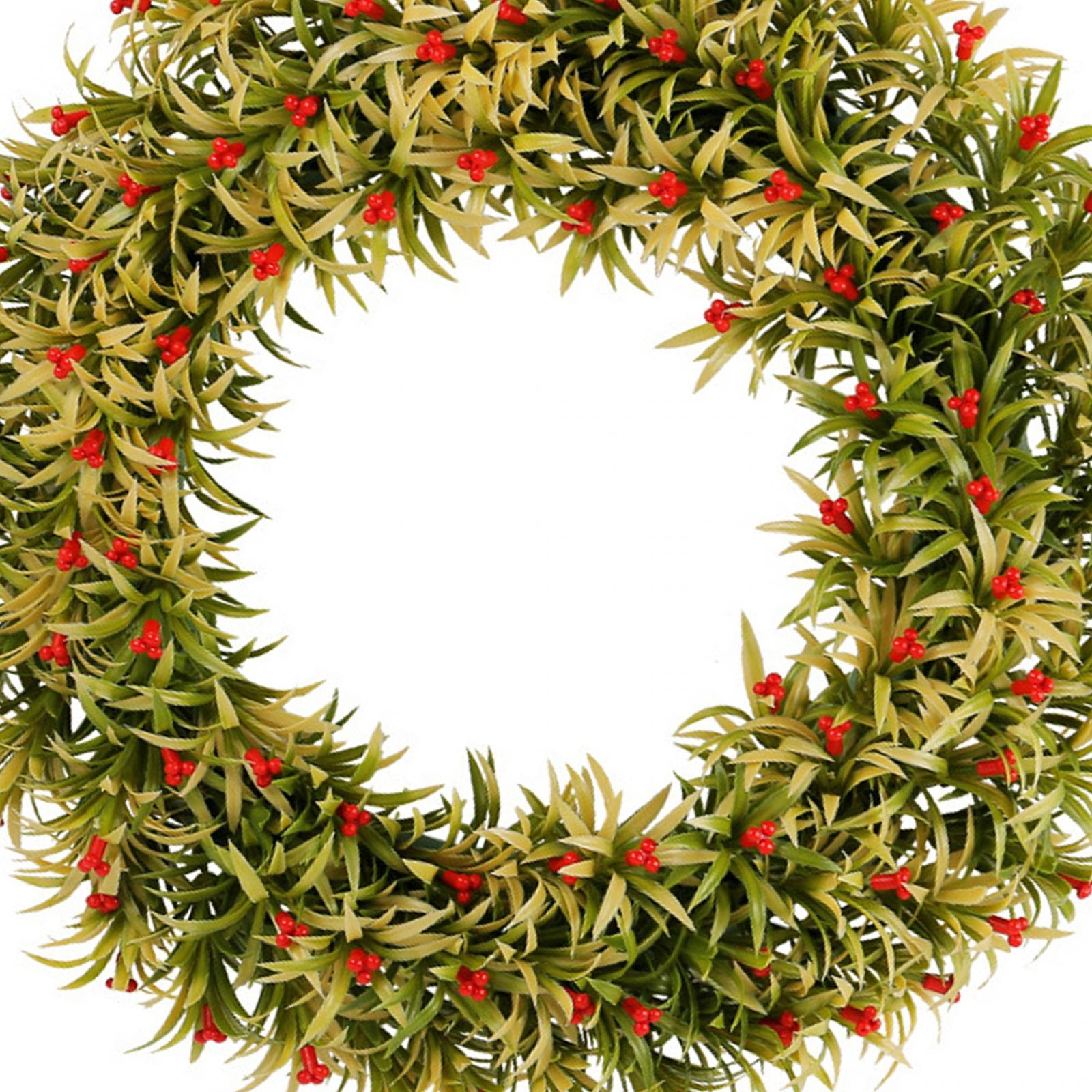 Spring Wreath Front Door Greenery Wreath Office Holiday Artificial Red Berry