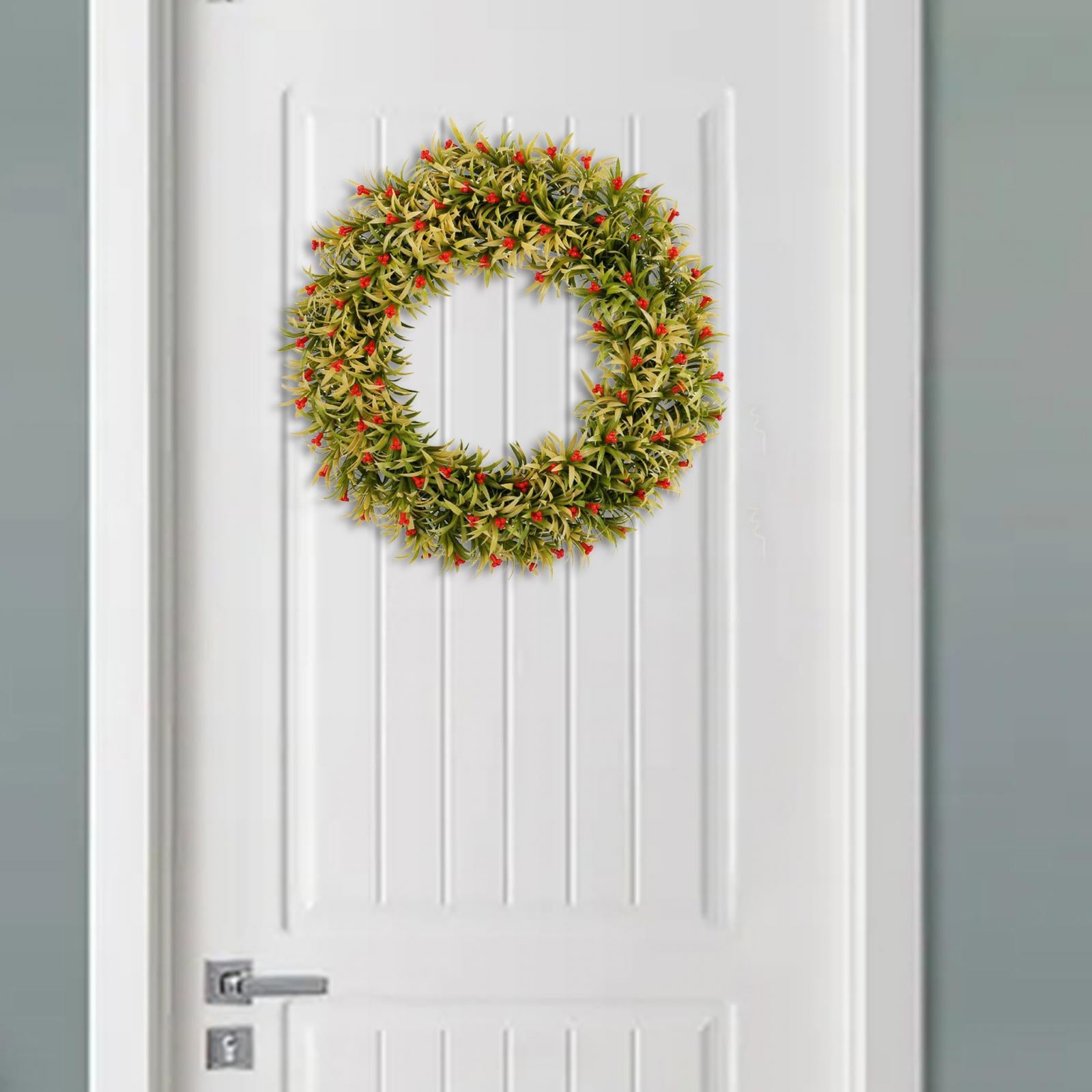 Spring Wreath Front Door Greenery Wreath Office Holiday Artificial Red Berry