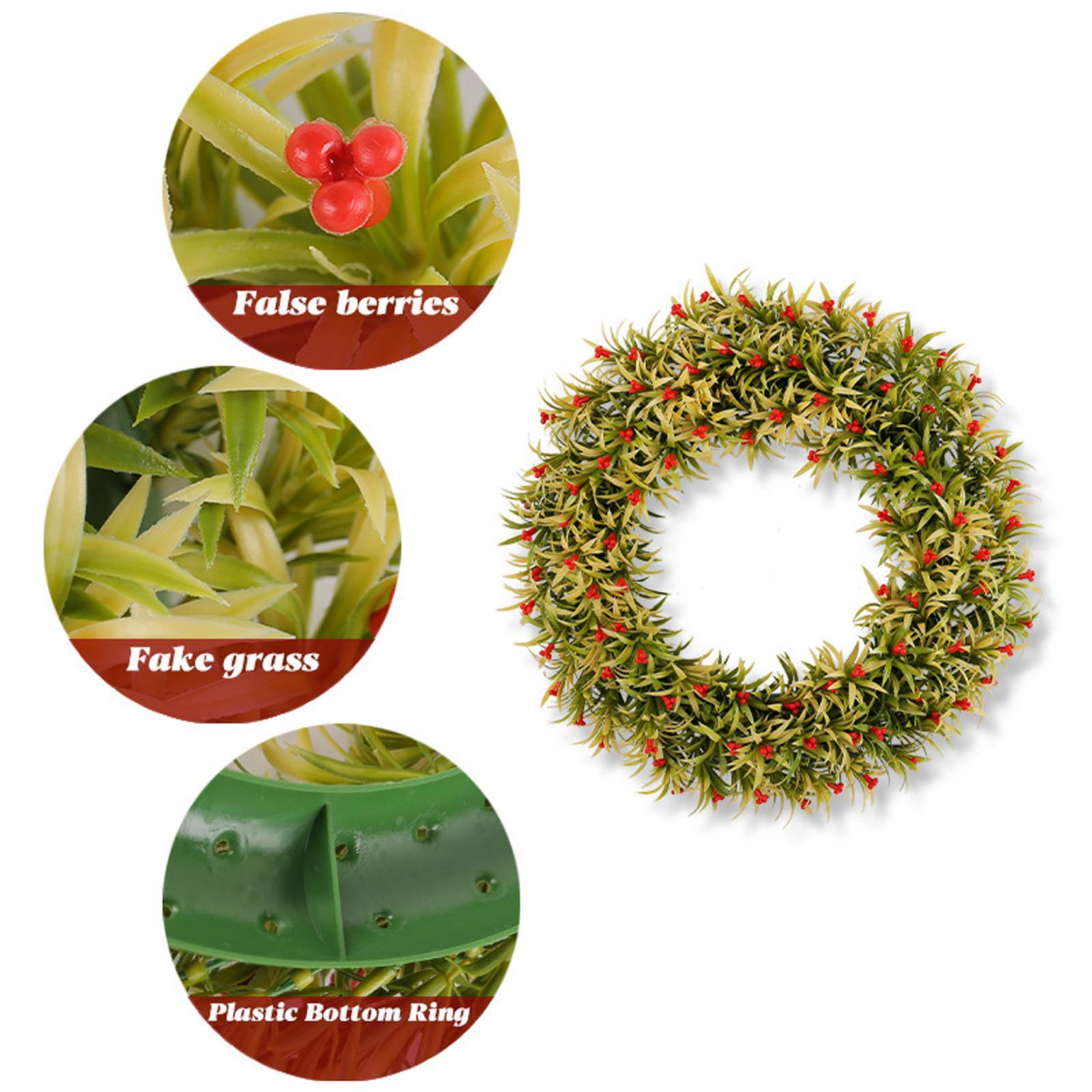 Spring Wreath Front Door Greenery Wreath Office Holiday Artificial Red Berry