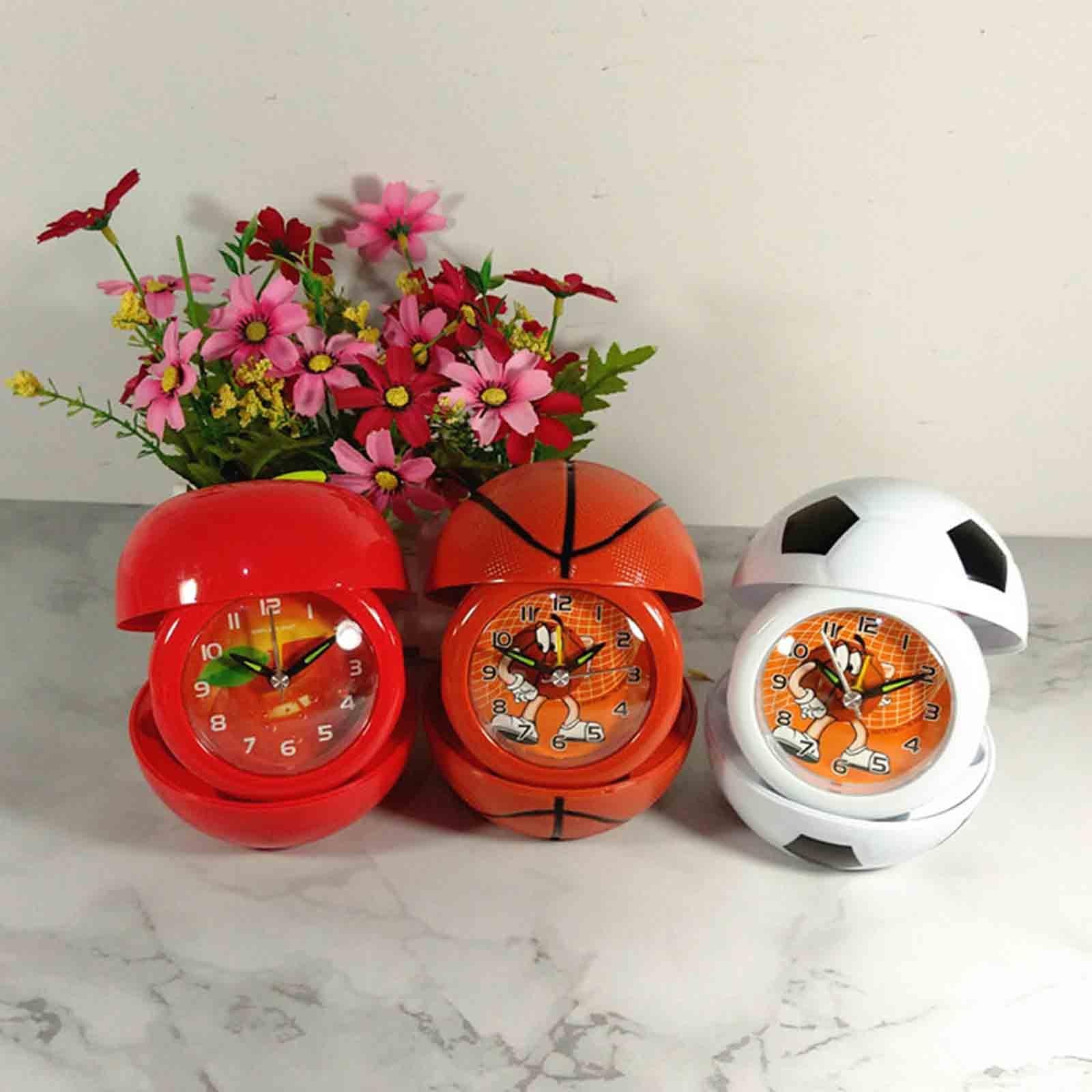 Table Clock Farmhouse Clock Mantel Clock for Bookshelf Bedside Tables Office Red