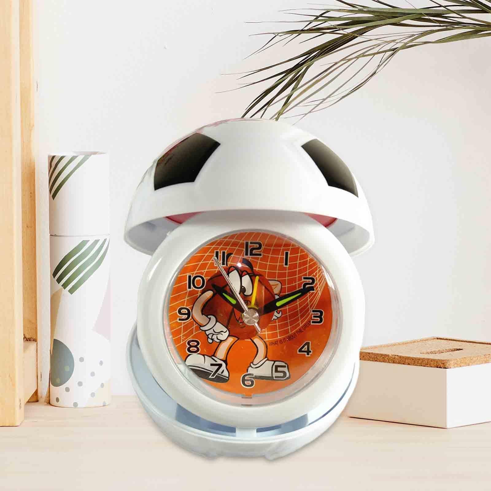 Table Clock Farmhouse Clock Mantel Clock for Bookshelf Bedside Tables Office White