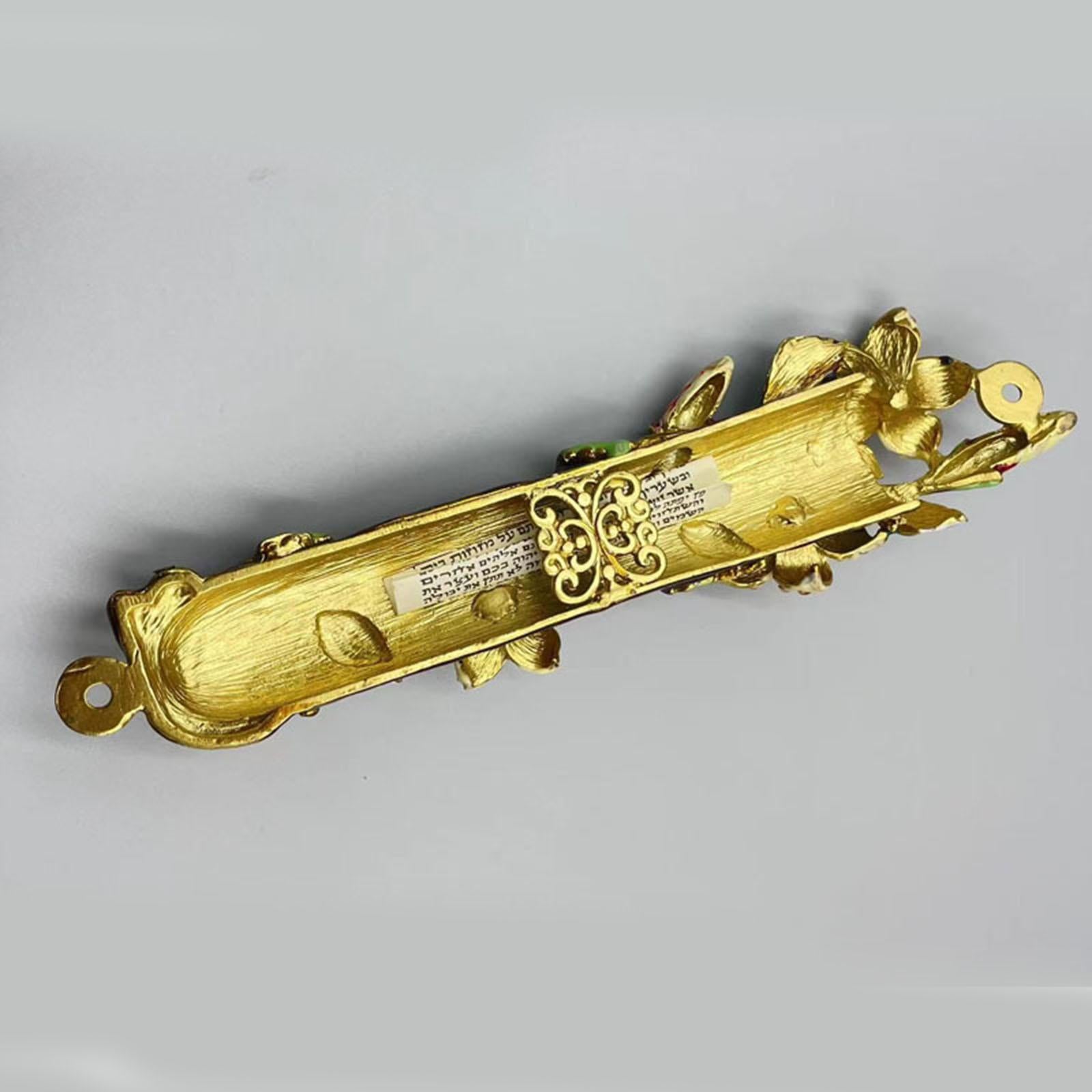 Mezuzah for Door Messianic Home Decor Floral Housewarming Gift Outside Metal