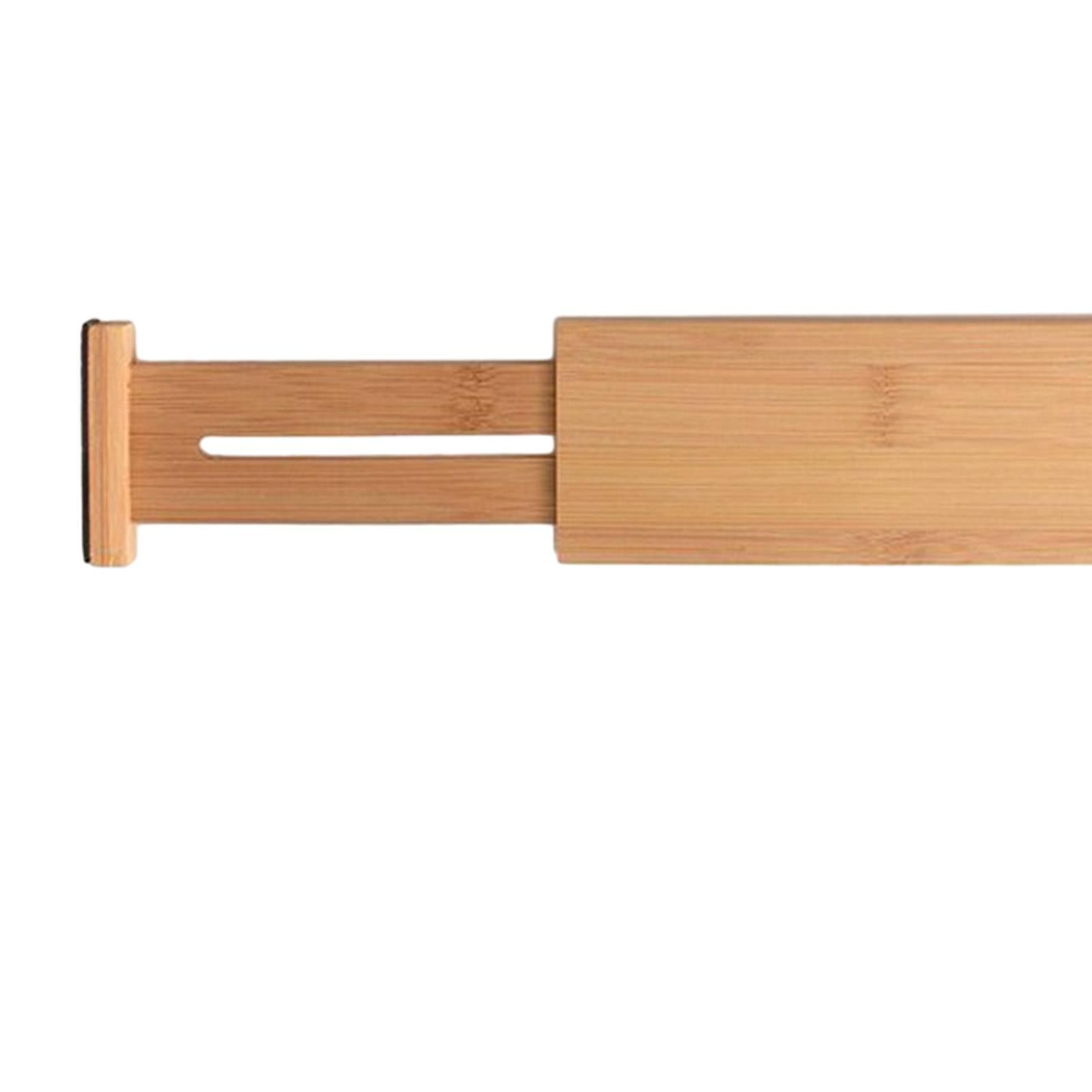 4Pcs Bamboo Drawer Dividers Expandable 33.5cm-43cm for Kitchen Office Sturdy