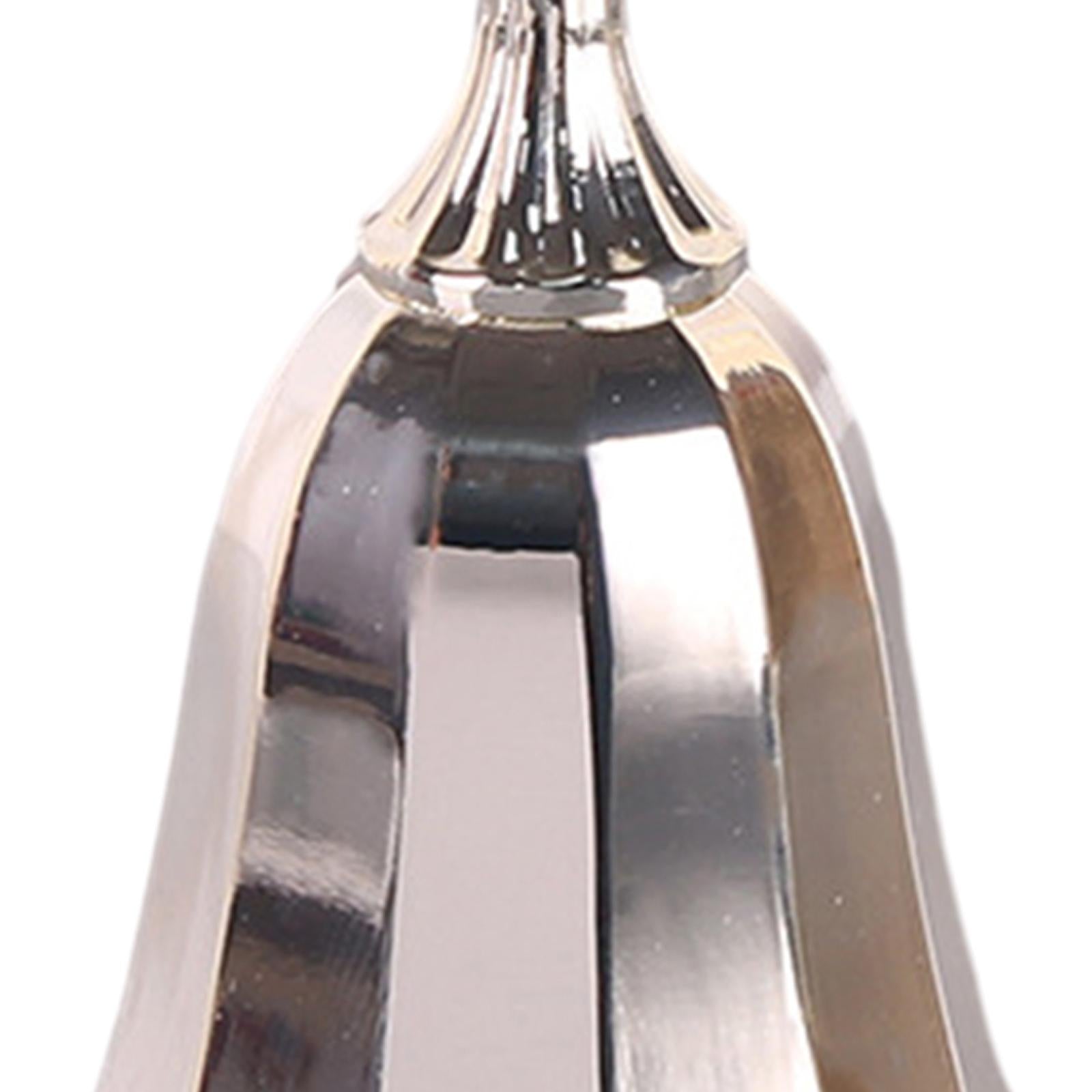 Hand Bell Versatile 2.2 inch Diameter Dinner Bell for Ringing School Silver Bell