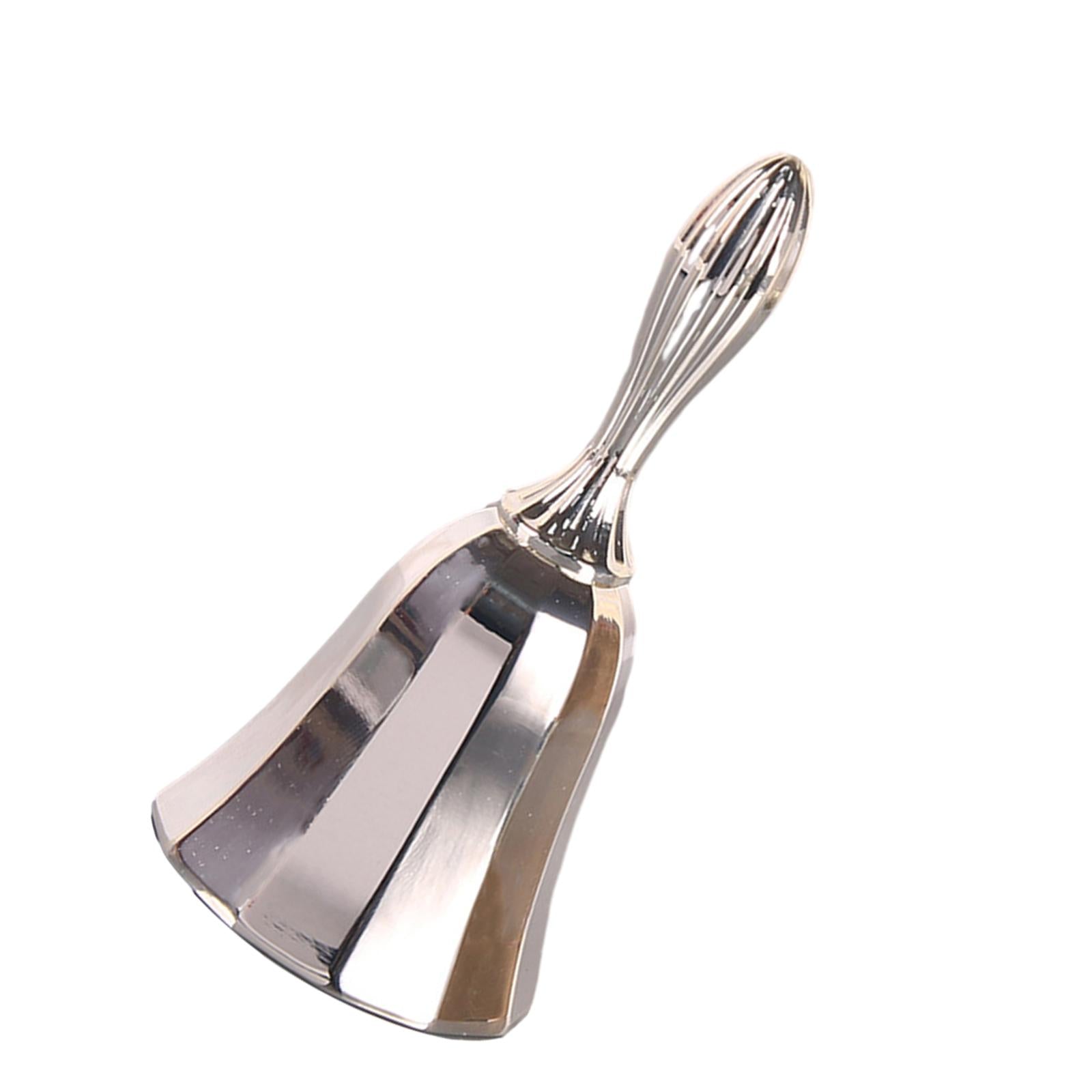 Hand Bell Versatile 2.2 inch Diameter Dinner Bell for Ringing School Silver Bell