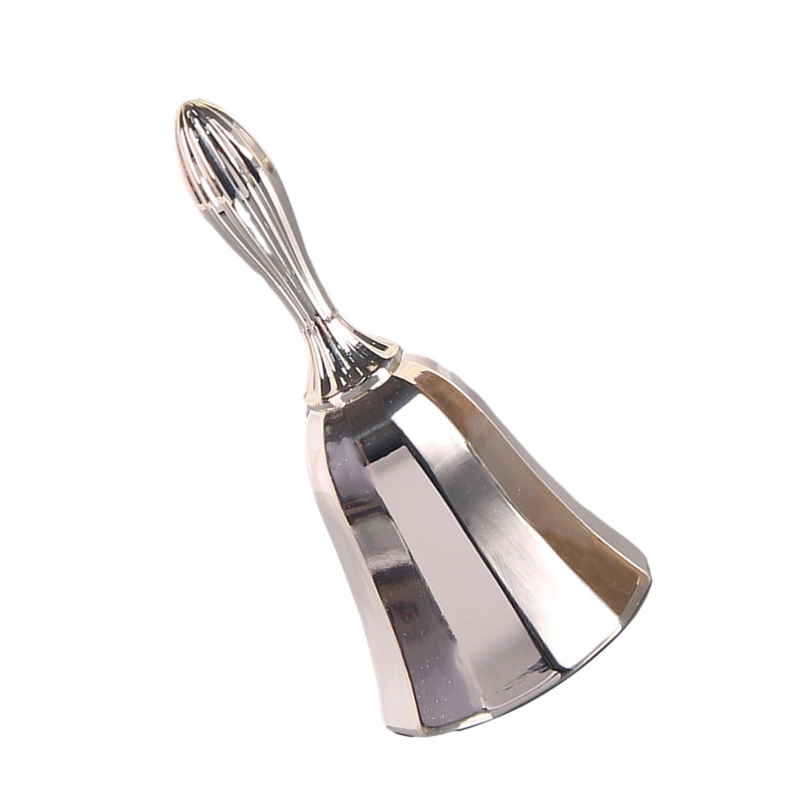 Hand Bell Versatile 2.2 inch Diameter Dinner Bell for Ringing School Silver Bell