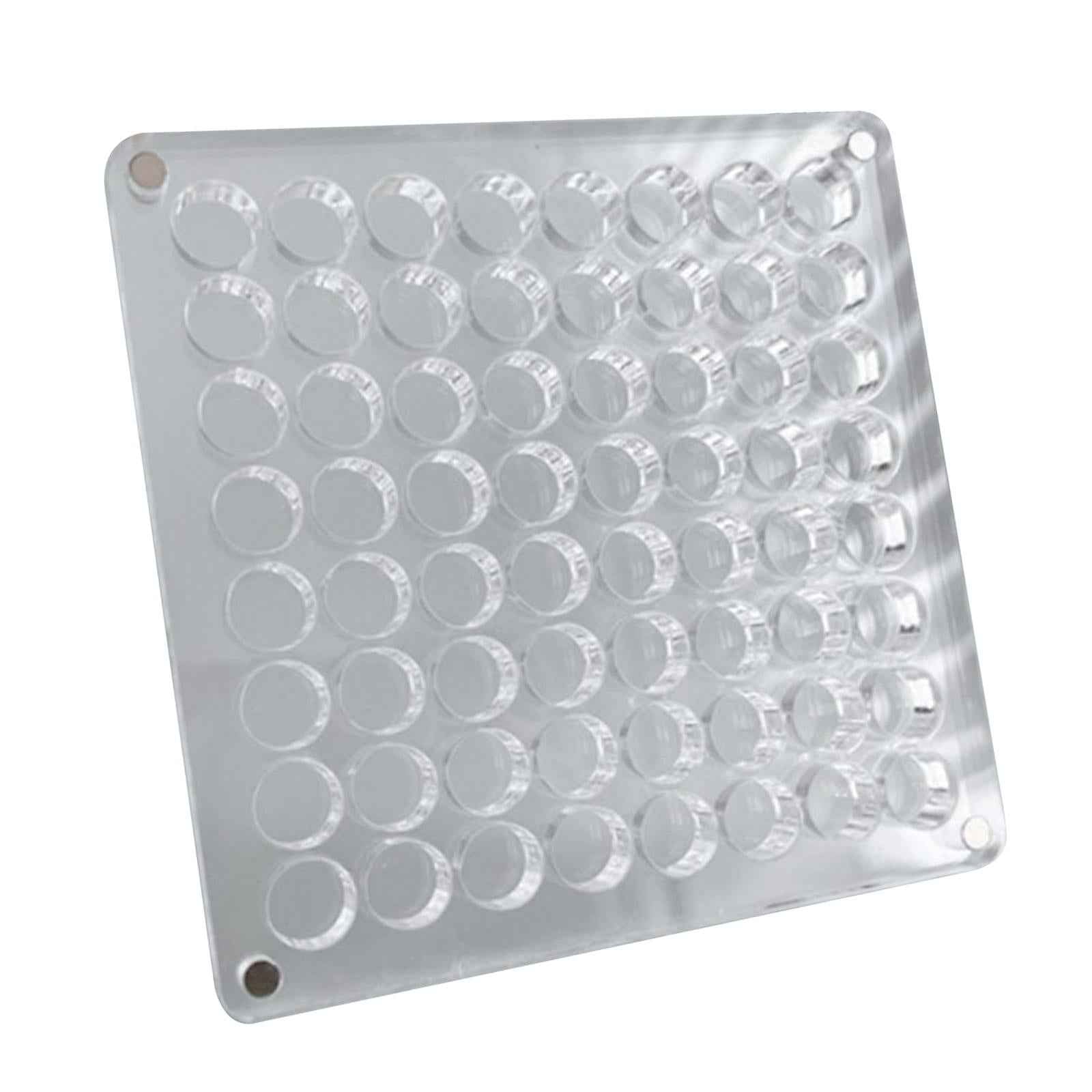 Acrylic Magnetic Seashell Display Box Multipurpose Travel Rhinestone Storage 64 Grids
