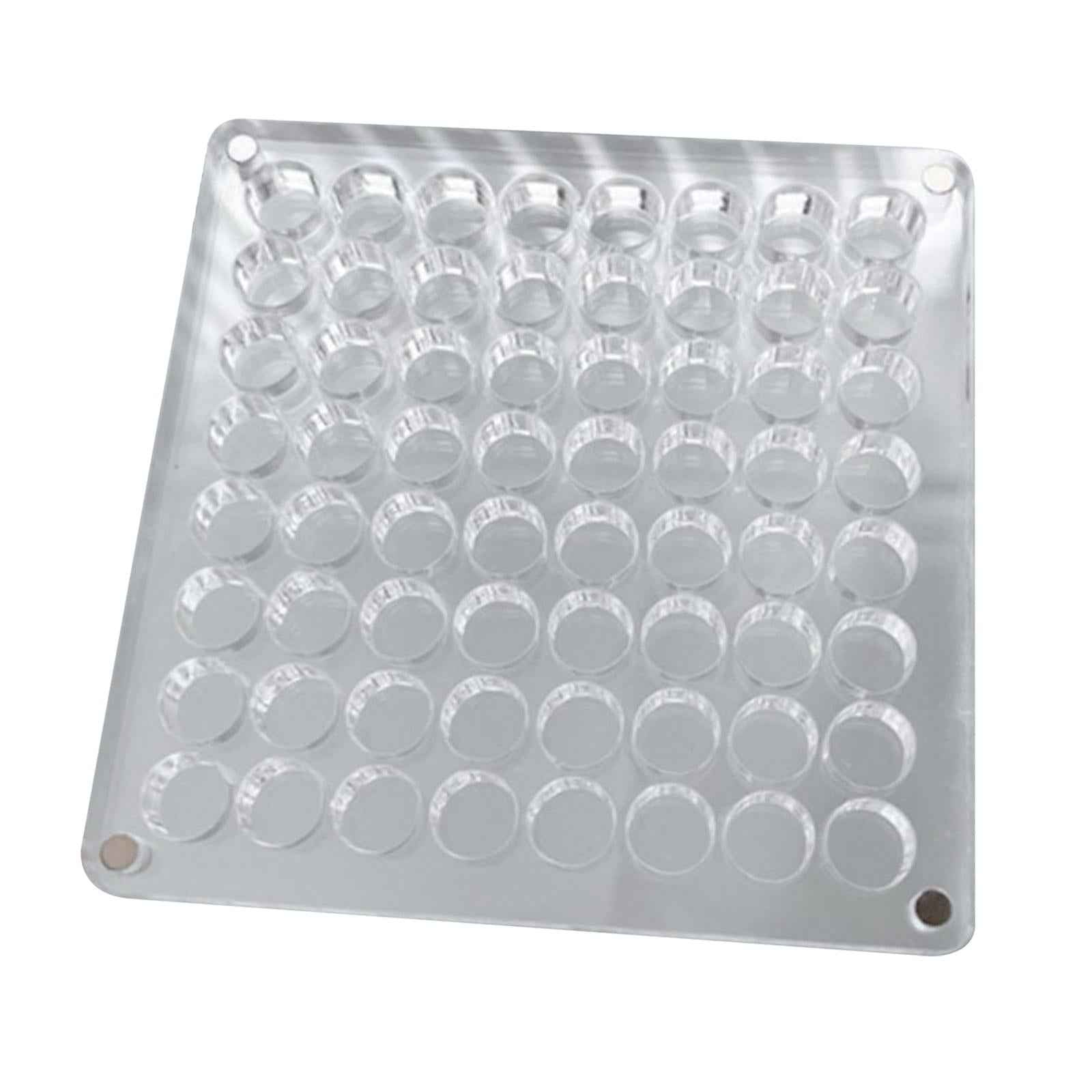 Acrylic Magnetic Seashell Display Box Multipurpose Travel Rhinestone Storage 64 Grids