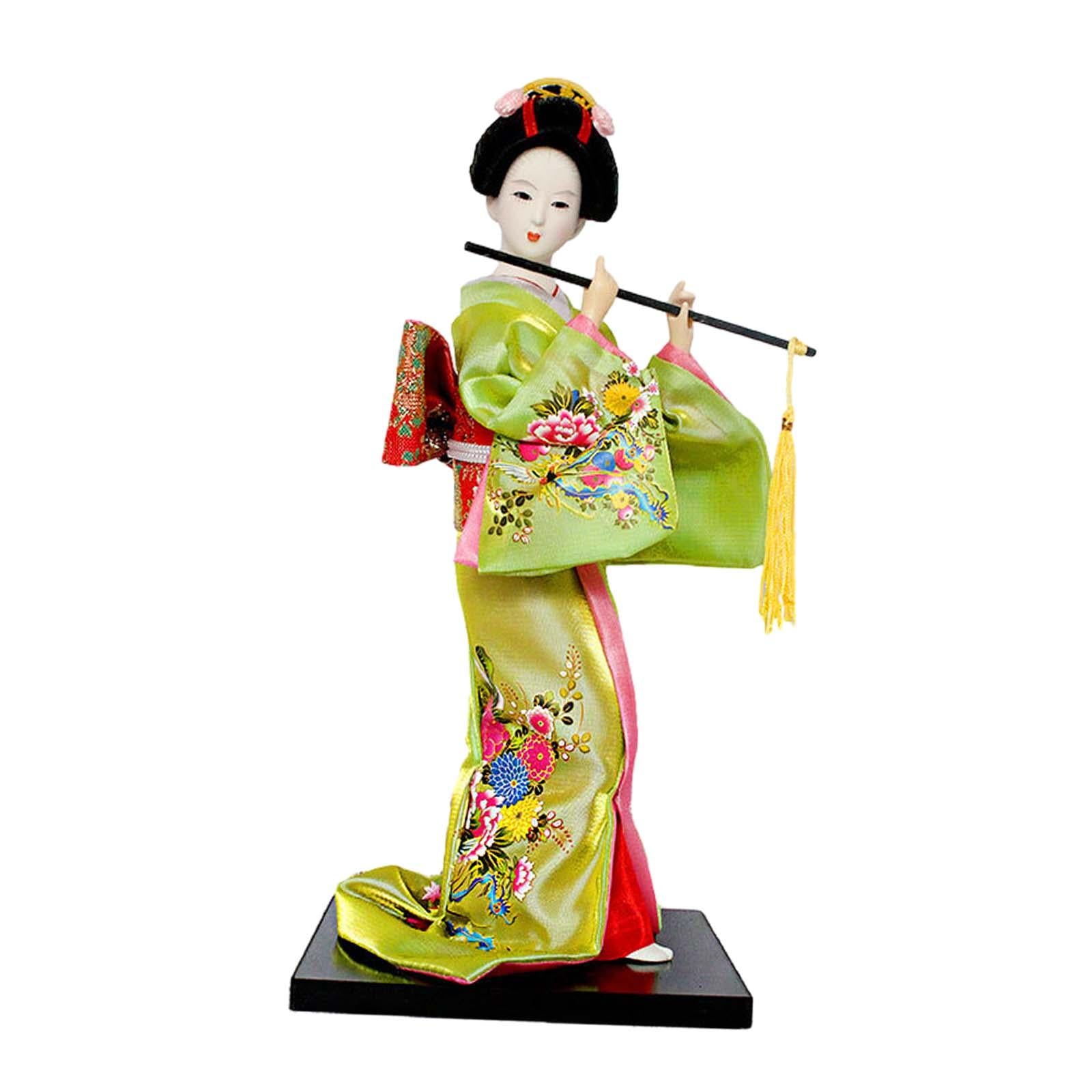 30cm Japanese Geisha Oriental Doll Geisha Figurine for Shelf Office Tabletop