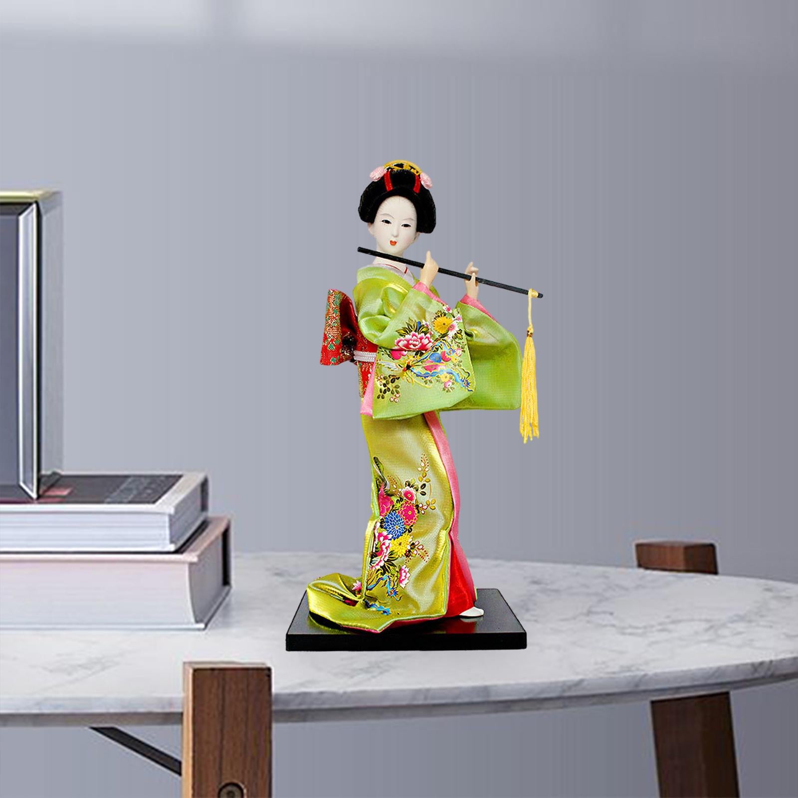 30cm Japanese Geisha Oriental Doll Geisha Figurine for Shelf Office Tabletop
