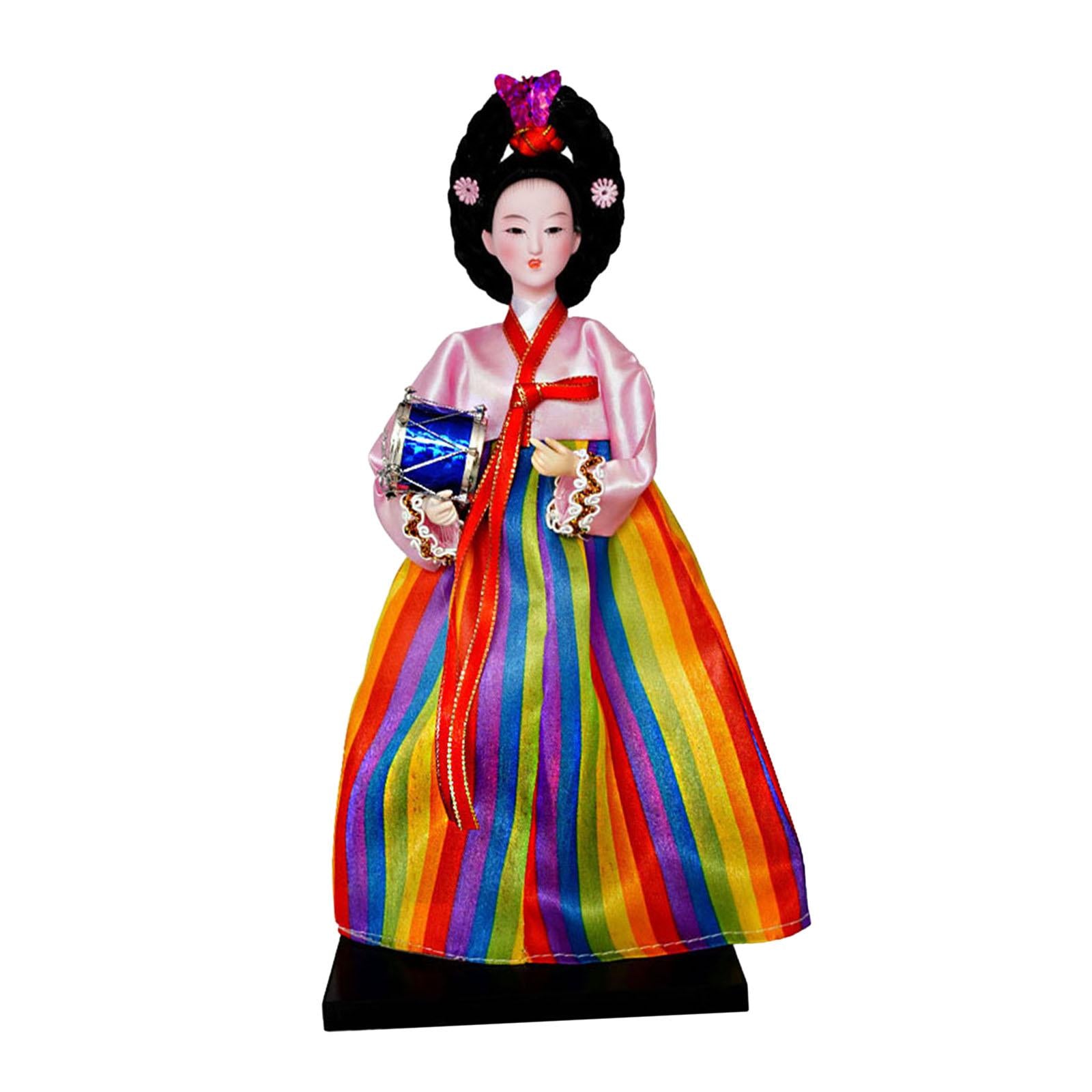 12 Korean Geisha Doll Lady Sculpture Table Decoration for Living Room Decor"