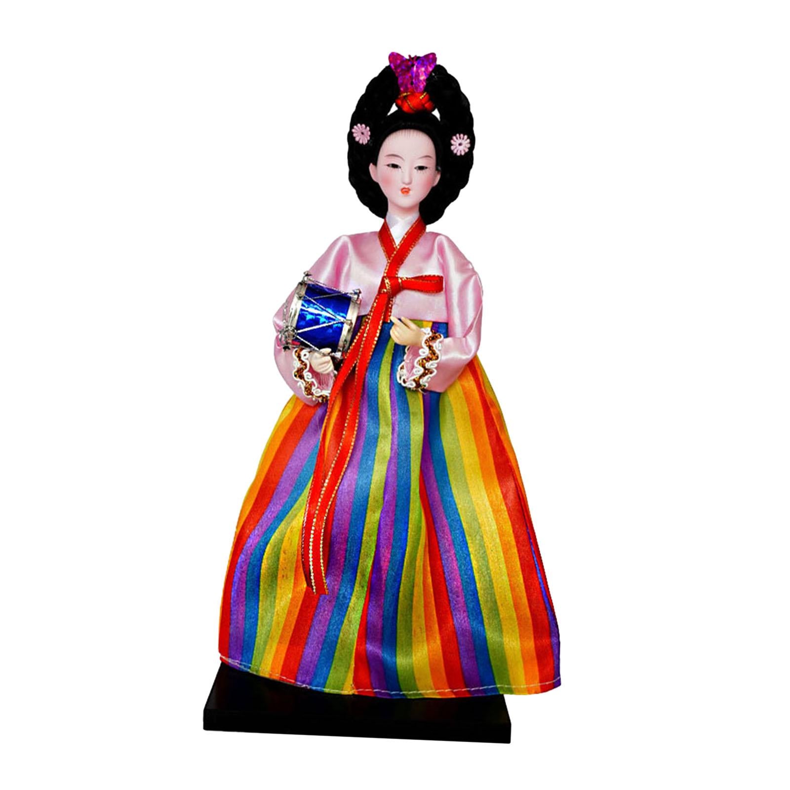 12 Korean Geisha Doll Lady Sculpture Table Decoration for Living Room Decor"