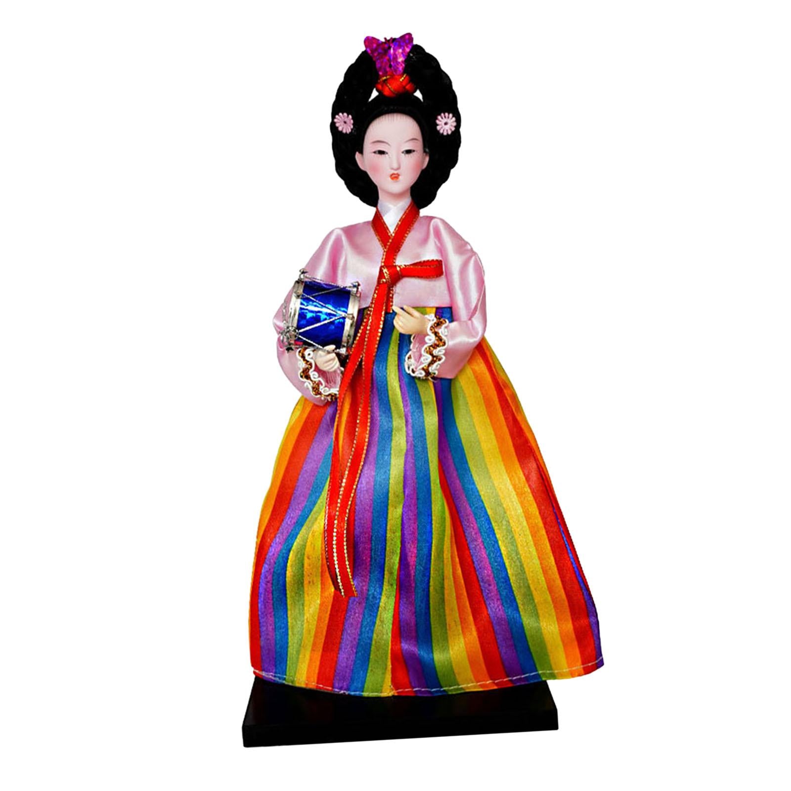 12 Korean Geisha Doll Lady Sculpture Table Decoration for Living Room Decor"