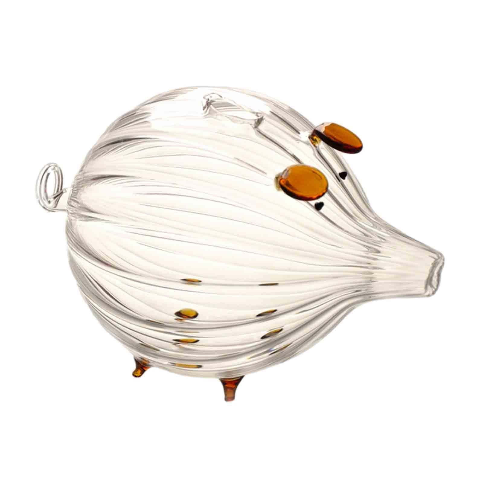 7x4.7inch Glass Piggy Bank Money Box Cute Child Saving Pot for Souvenir Gift