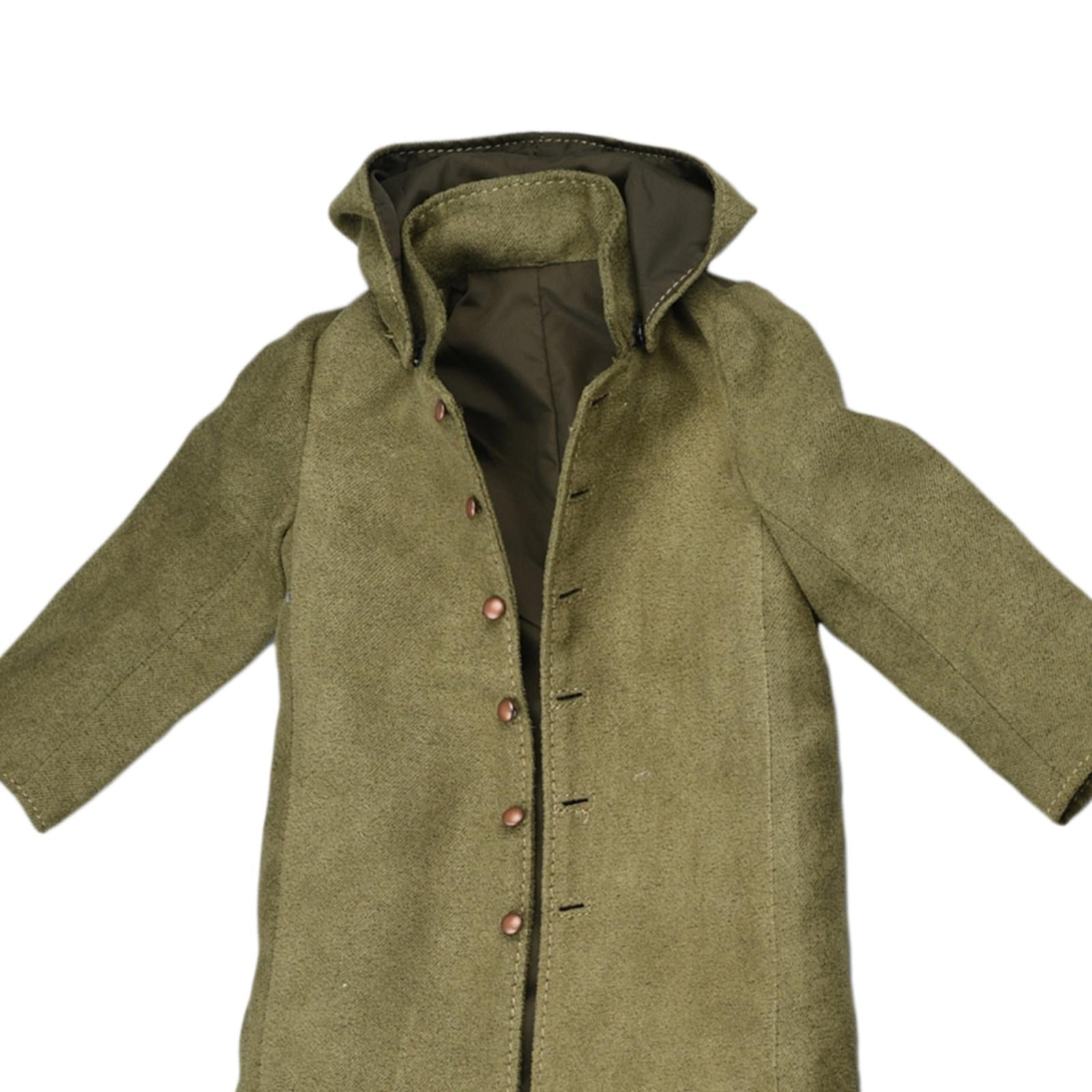 1:6 Scale Soldier Coat with Hat Model Accessory for 12'' Male Action Figures