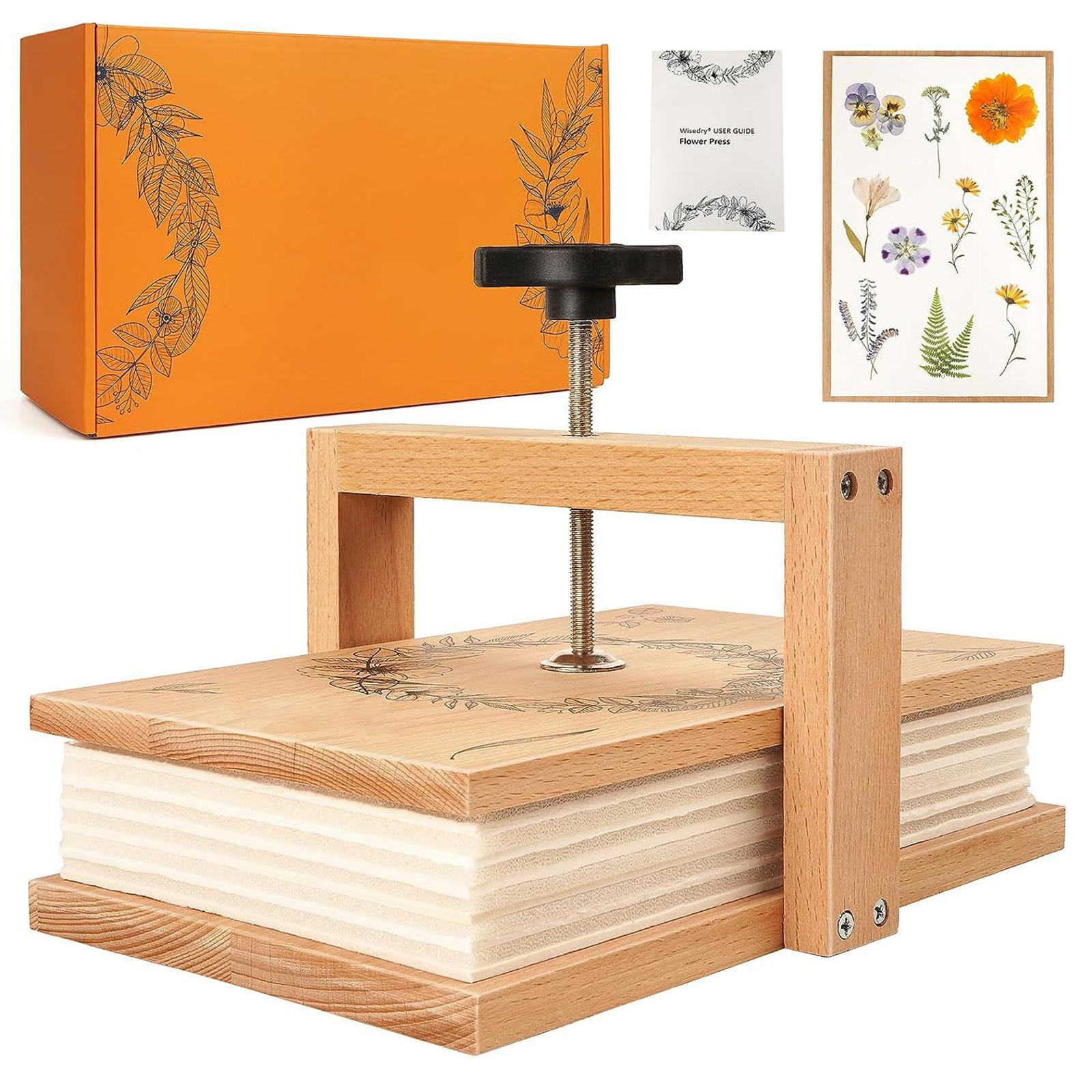 Flower Press Set Large Wooden 6 Layers for Artworks Bookmarks Greeting Cards
