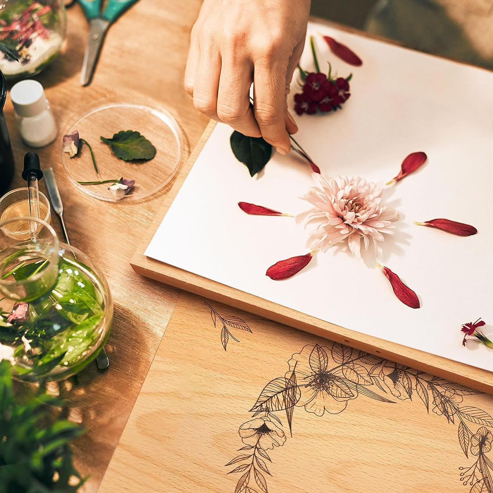 Flower Press Set Large Wooden 6 Layers for Artworks Bookmarks Greeting Cards