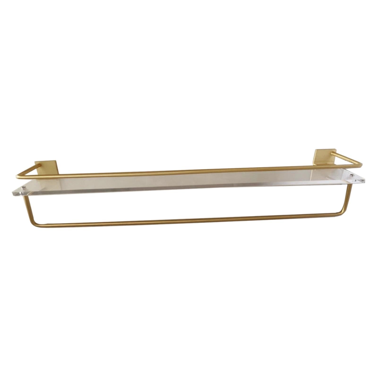 Wall Mounted Bathroom Shelf Organizer with Hand Towel Bar for Toilet Storage