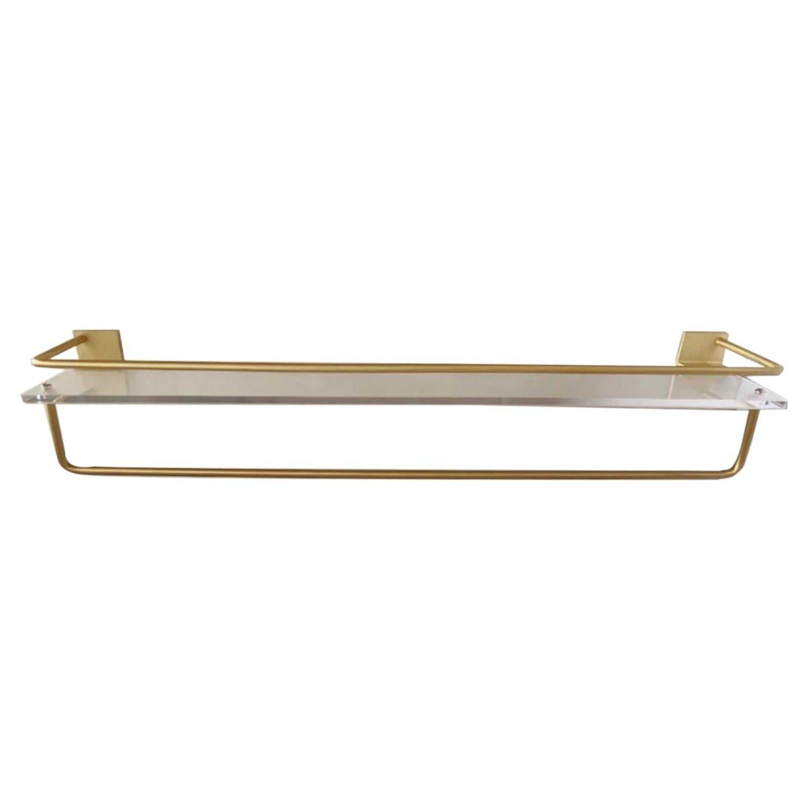 Wall Mounted Bathroom Shelf Organizer with Hand Towel Bar for Toilet Storage