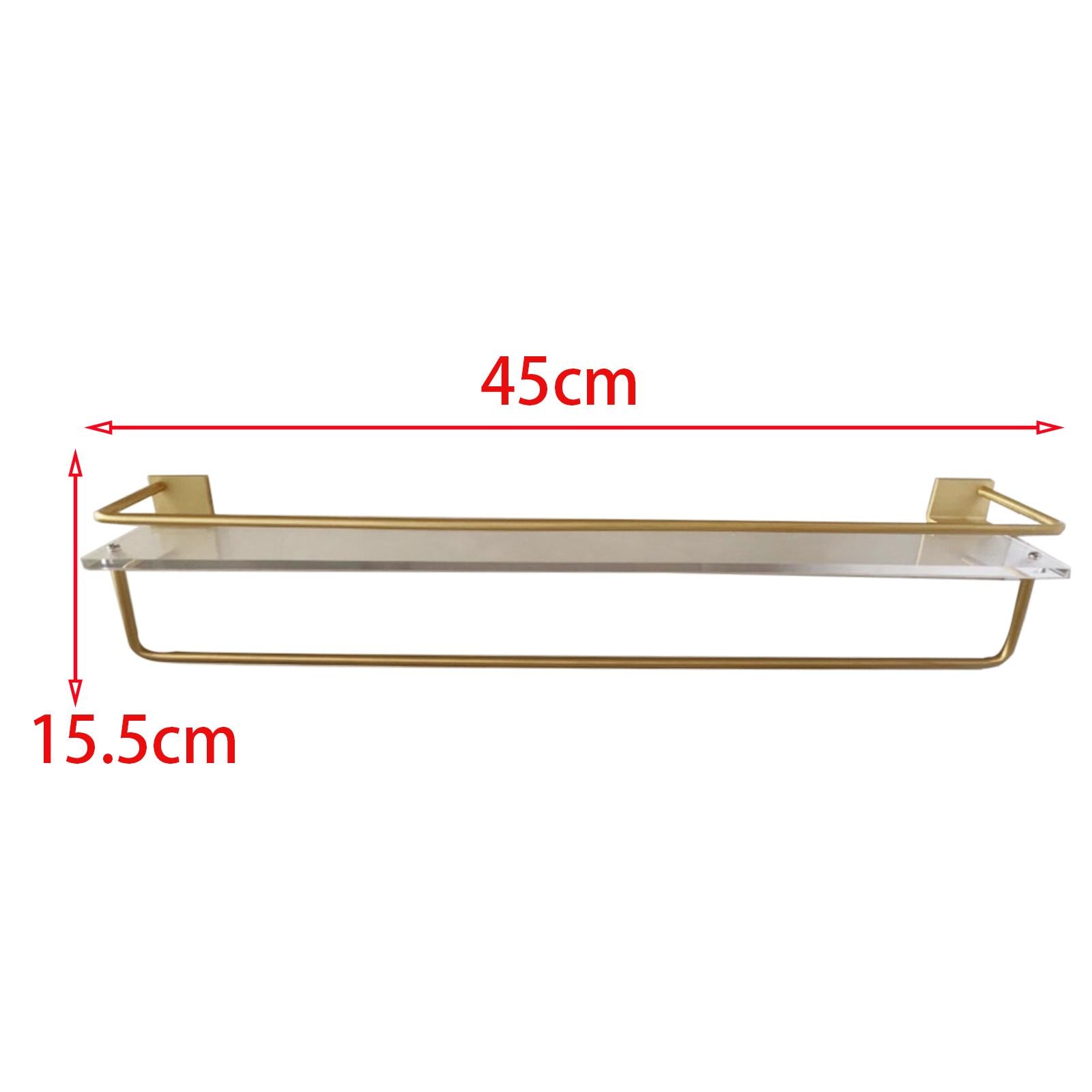 Wall Mounted Bathroom Shelf Organizer with Hand Towel Bar for Toilet Storage