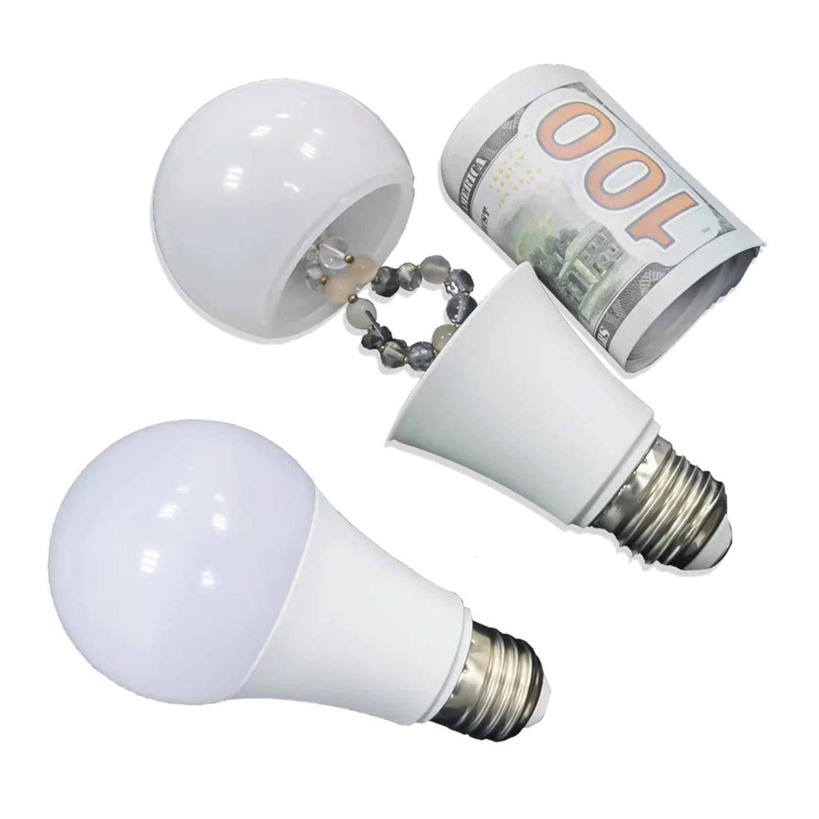 Light Bulb Diversion Hidden Compartment Storage Fake Light Bulb Safe