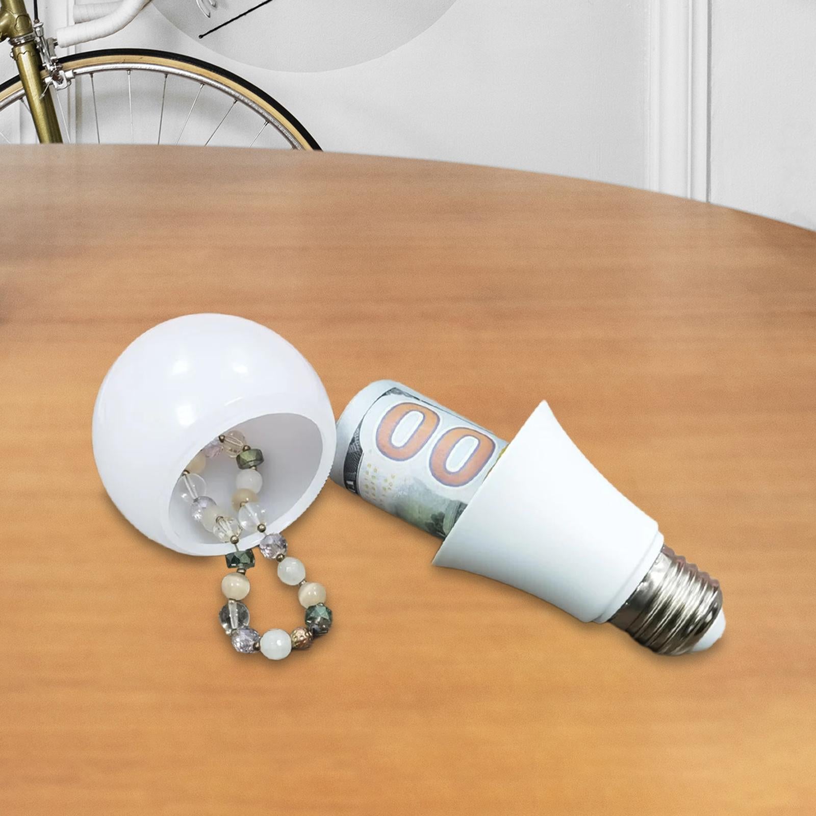 Light Bulb Diversion Hidden Compartment Storage Fake Light Bulb Safe