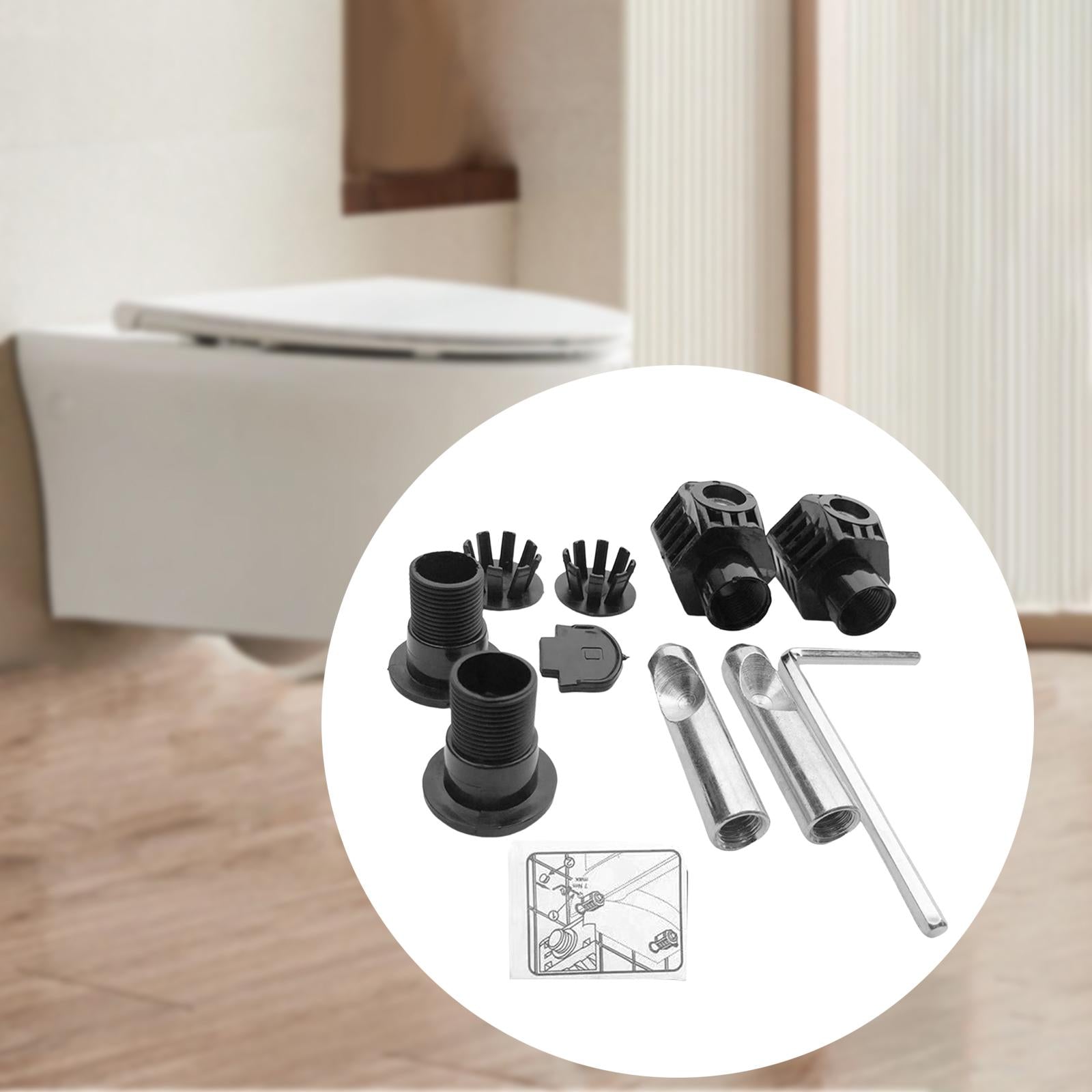 Wall Mounted Toilet Fixing Kits Heavy Duty Sturdy Hardware for Bathroom Home