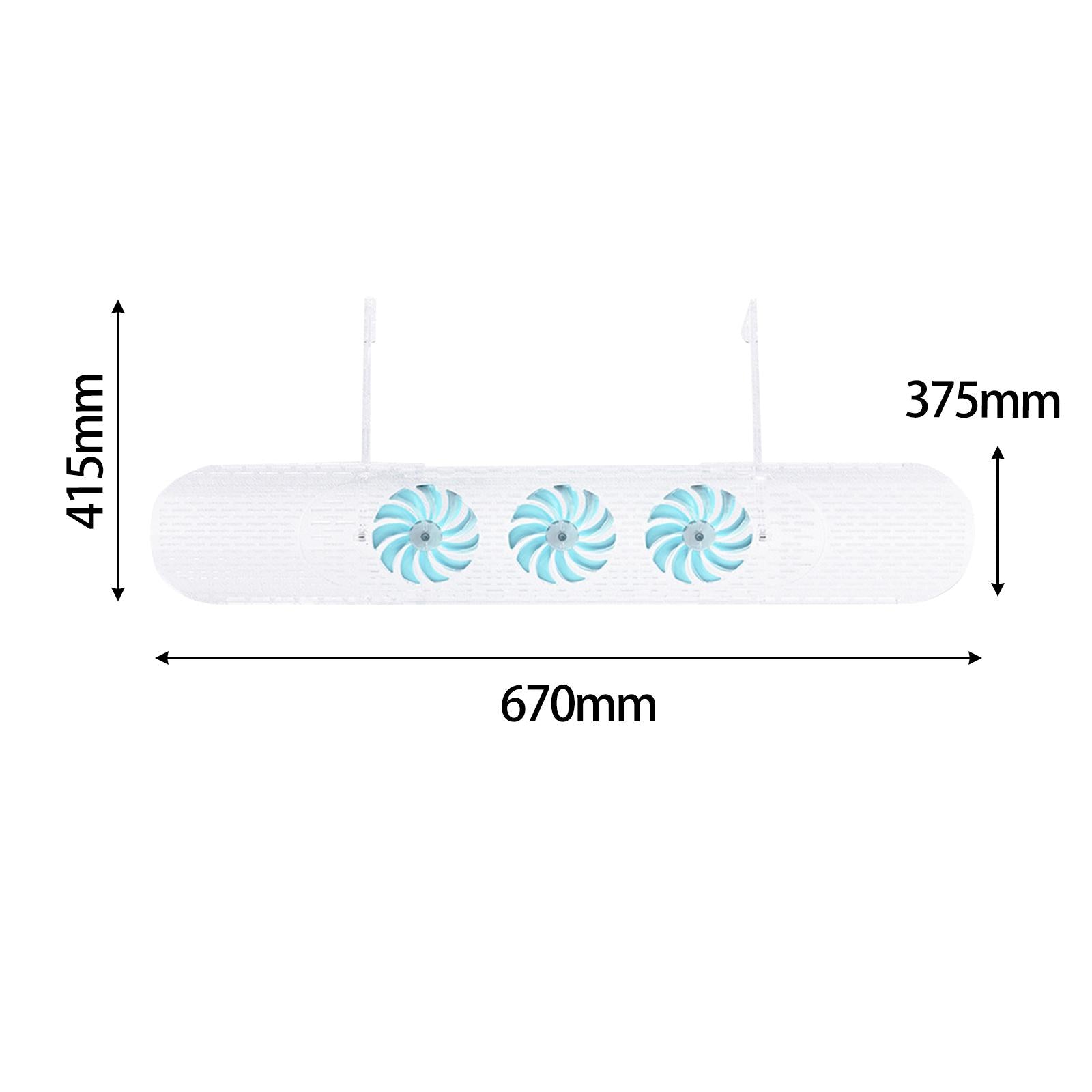 Retractable Air Conditioner Air Deflector Air Diverter Cover for Home Office Blue Fan Clear