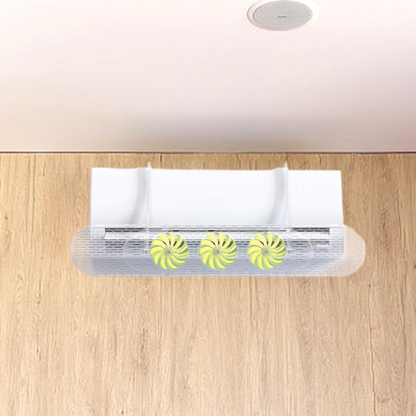Retractable Air Conditioner Air Deflector Air Diverter Cover for Home Office Orange Fan Clear