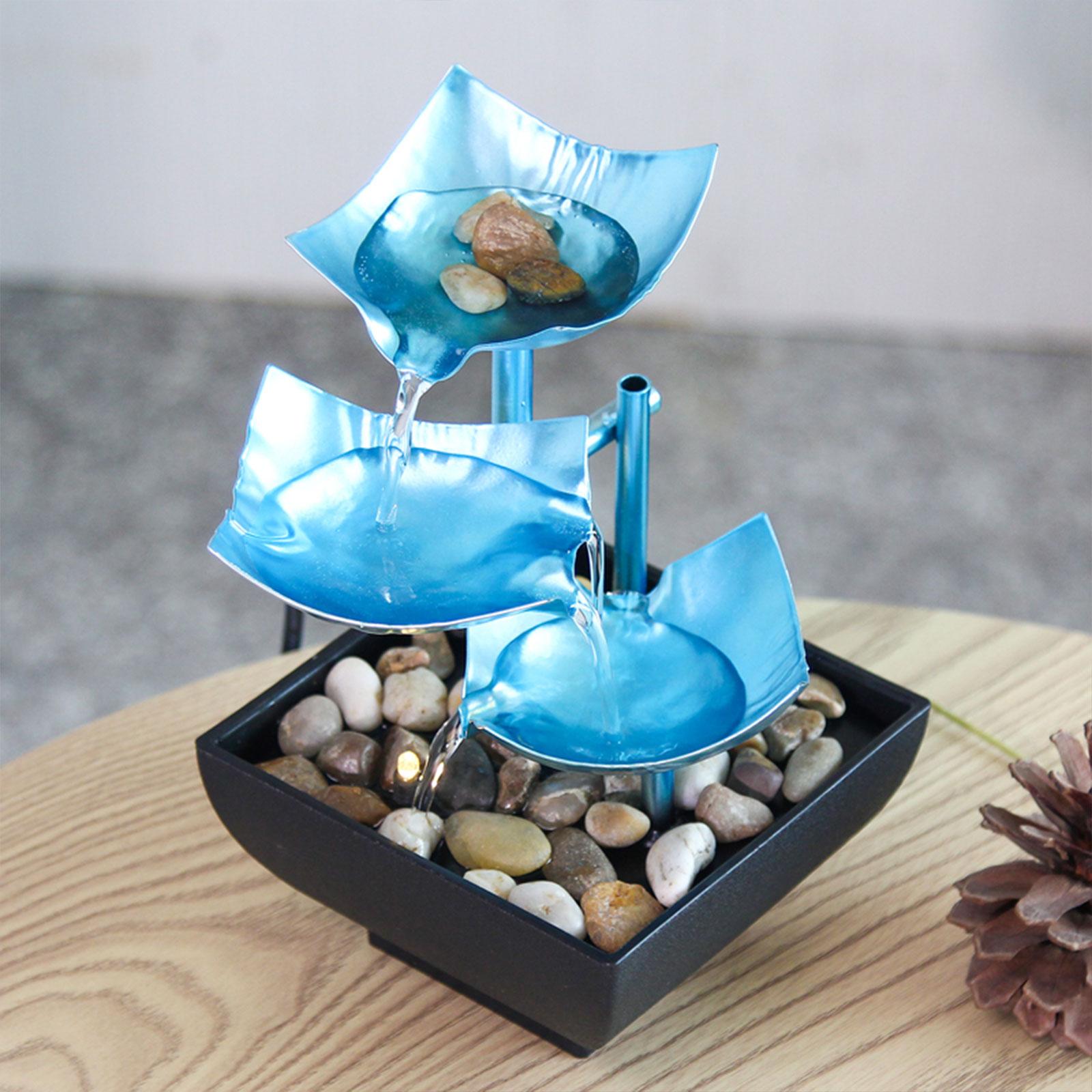 Indoor Desk Waterfall Indoor Living Room Tabletop Water Fountain with Lights